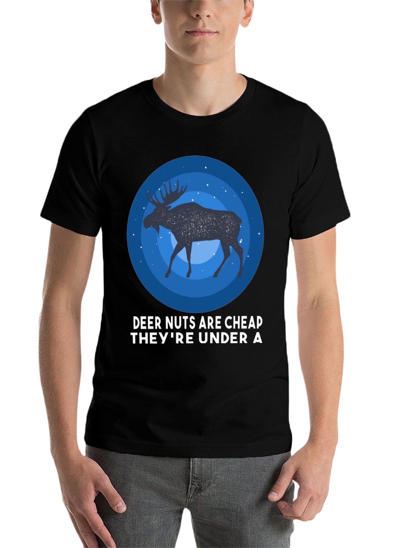 Black Deer Nuts T-Shirt - Funny Graphic Tee for Men view 7