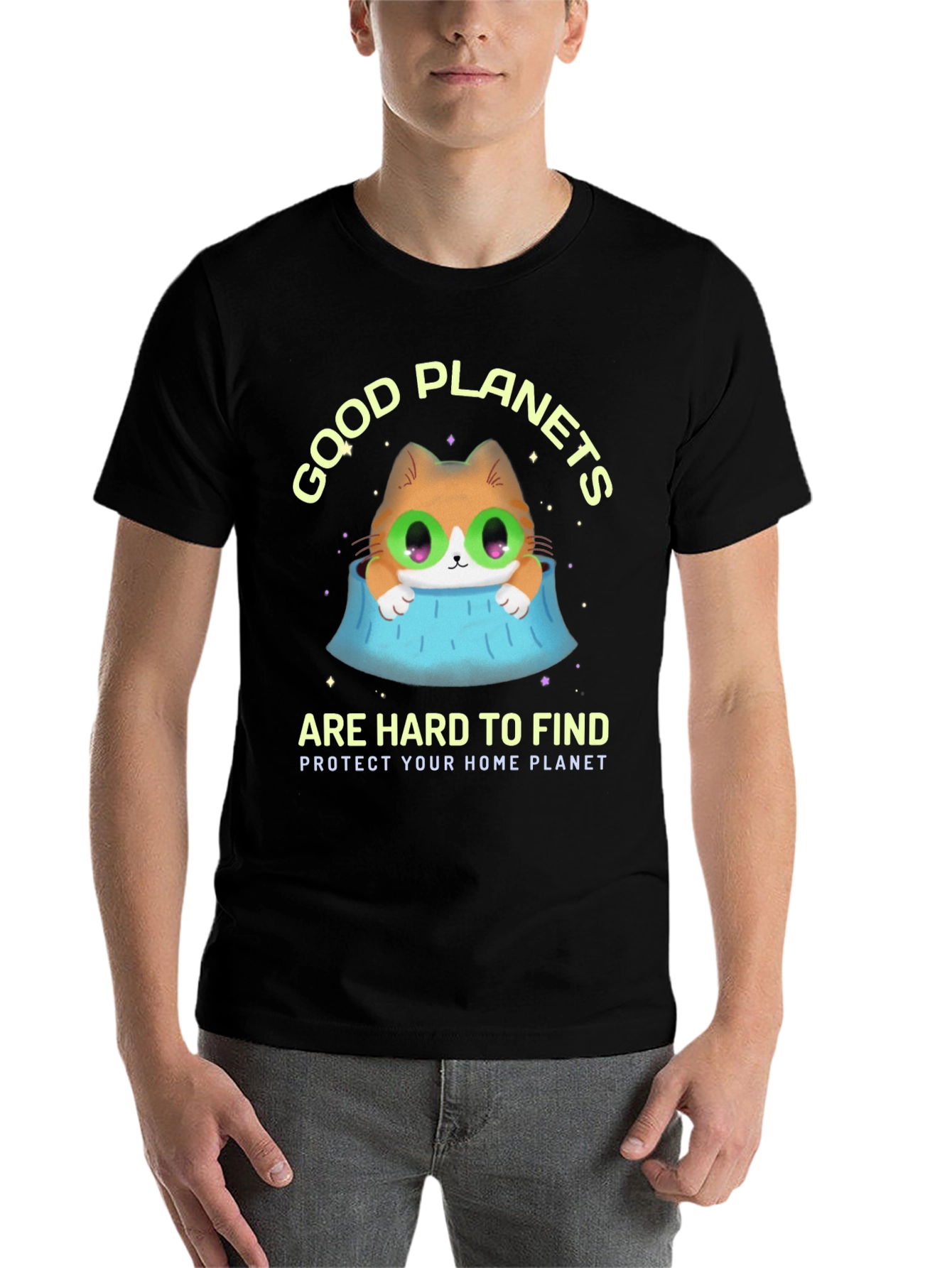 Black Good Planets Are Hard To Find T-Shirt view 7