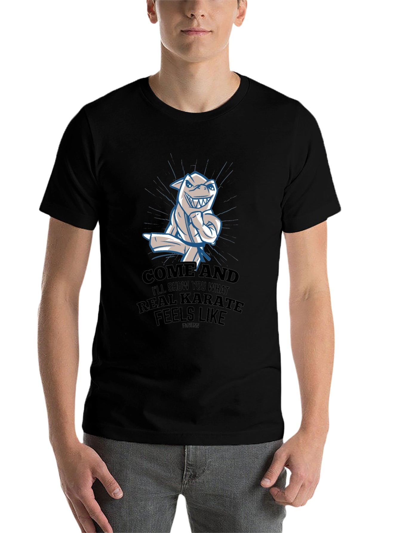 Black Karate Shark T-Shirt - Show Them What Real Karate Feels Like! view 7