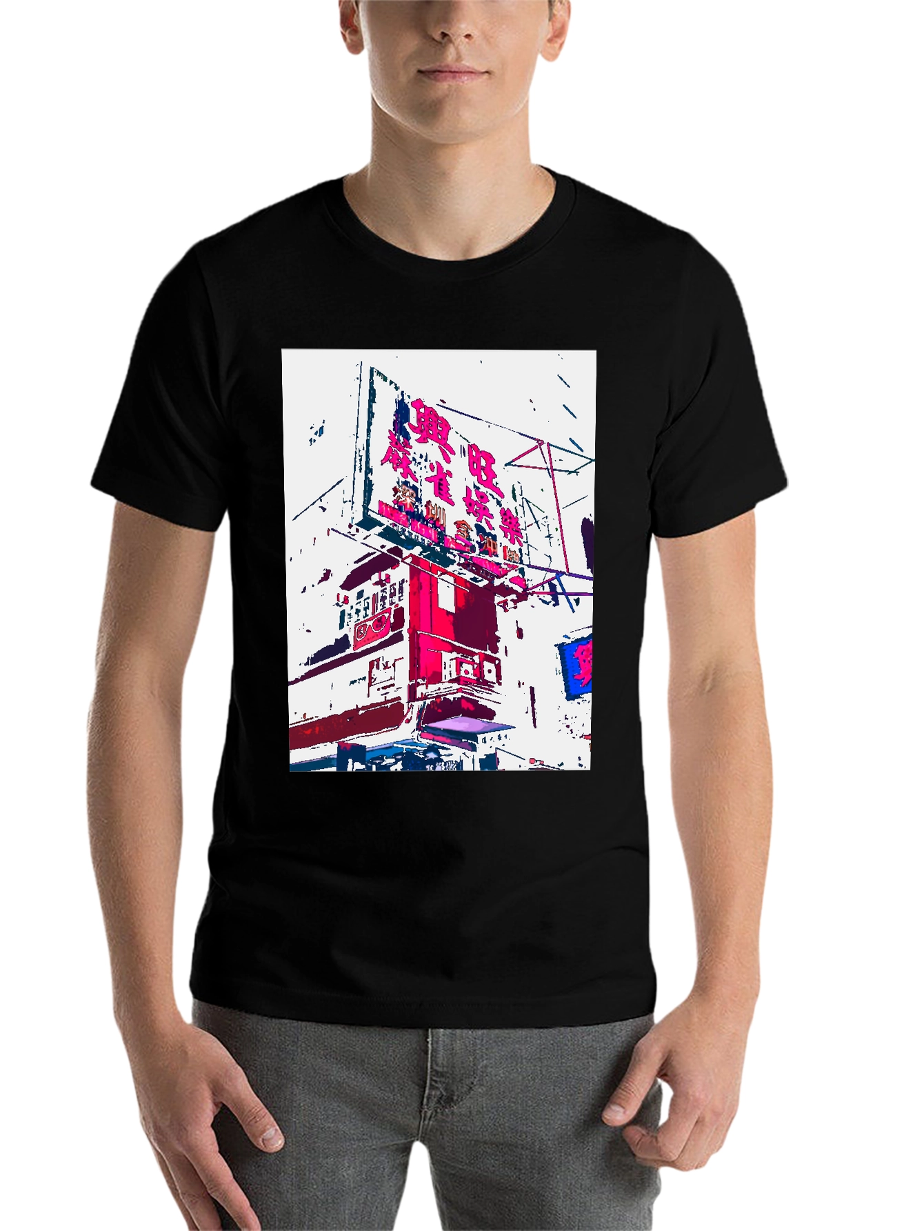 Black Cityscape Graphic Tee - Urban Style view 7