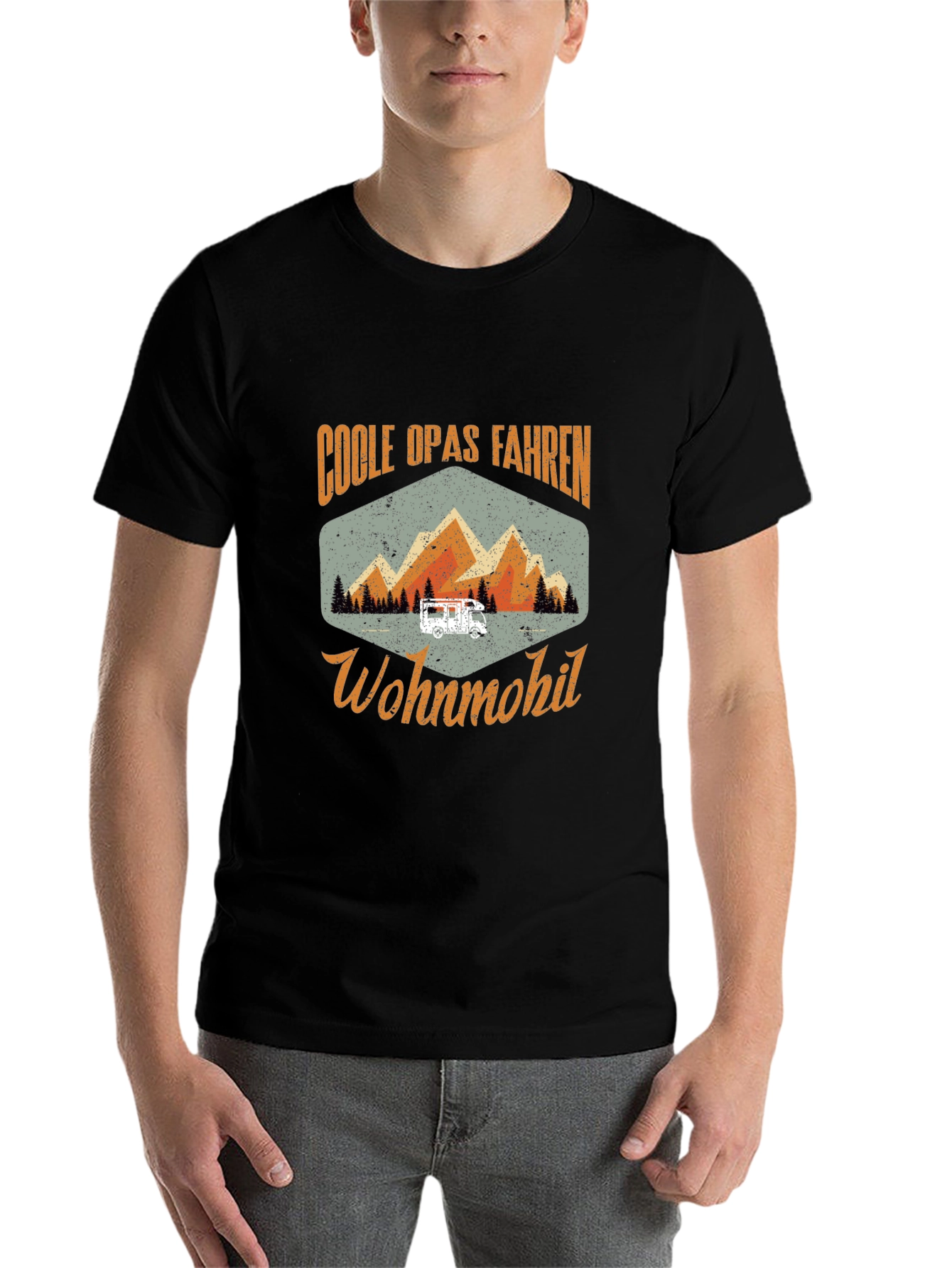 Black Cool Grandpas Drive RVs T-Shirt view 7