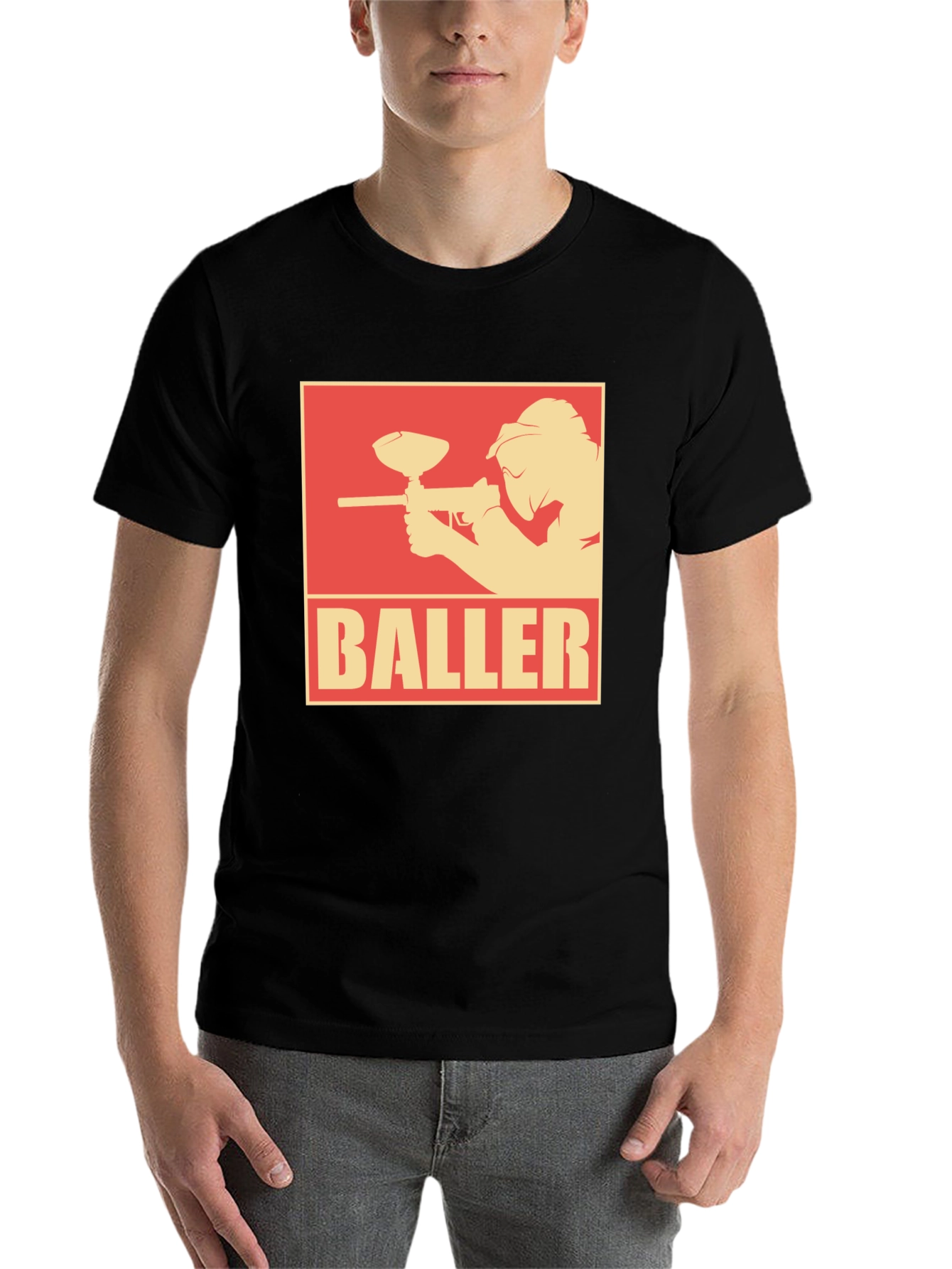 Black Baller Paintball T-Shirt - Black Graphic Tee view 7