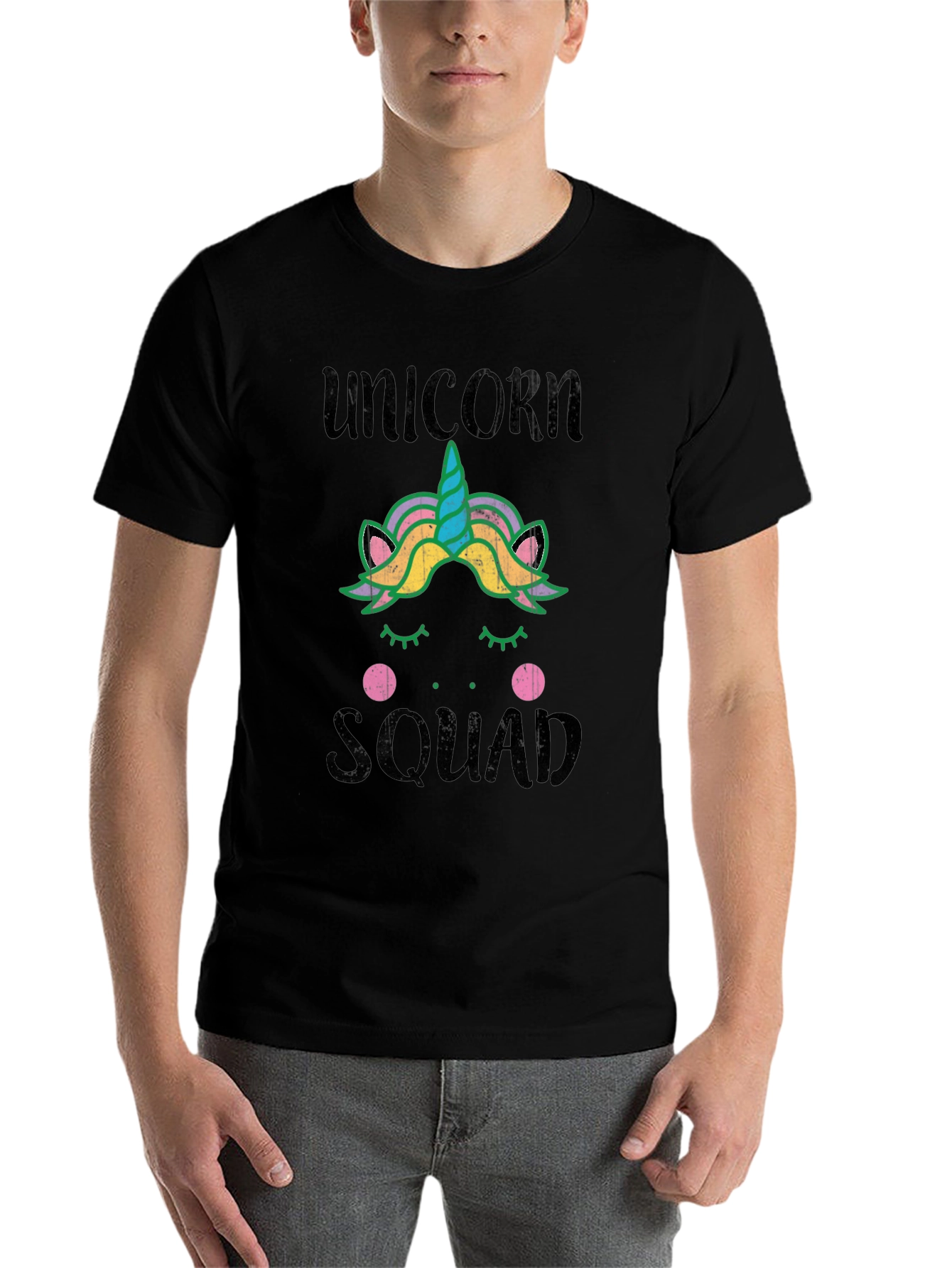 Black Unicorn Squad Graphic T-Shirt view 7