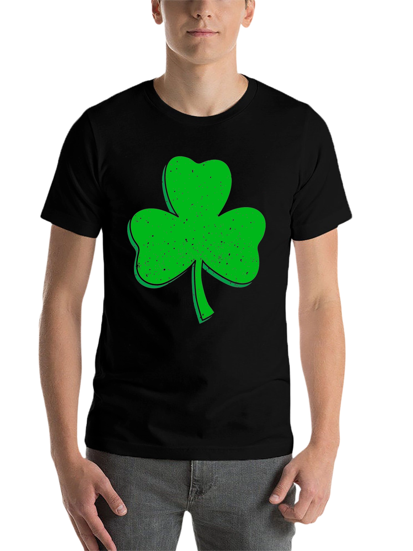 Black Shamrock Graphic Tee - St. Patrick's Day Apparel view 7
