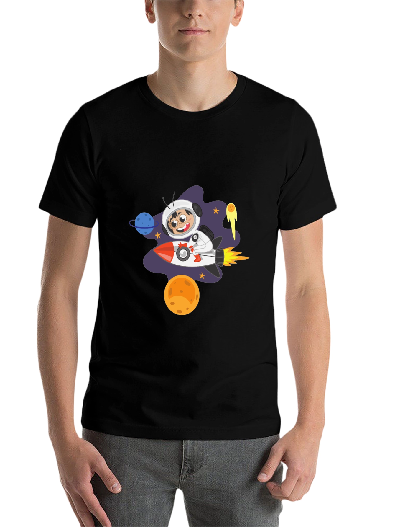 Black Astronaut Kid's T-Shirt view 7