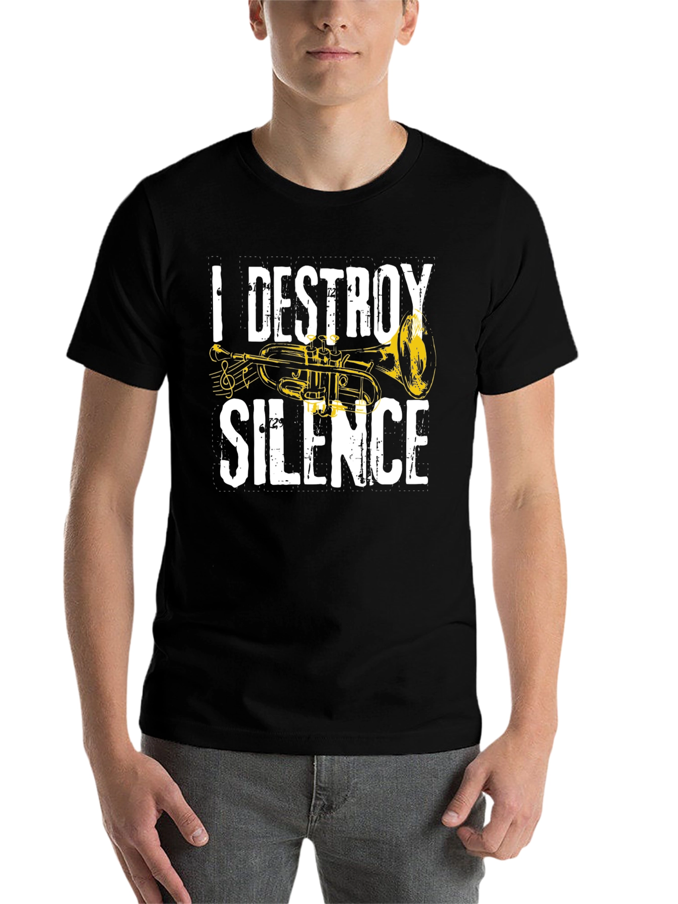 Black I Destroy Silence T-Shirt - Musician Tee view 7