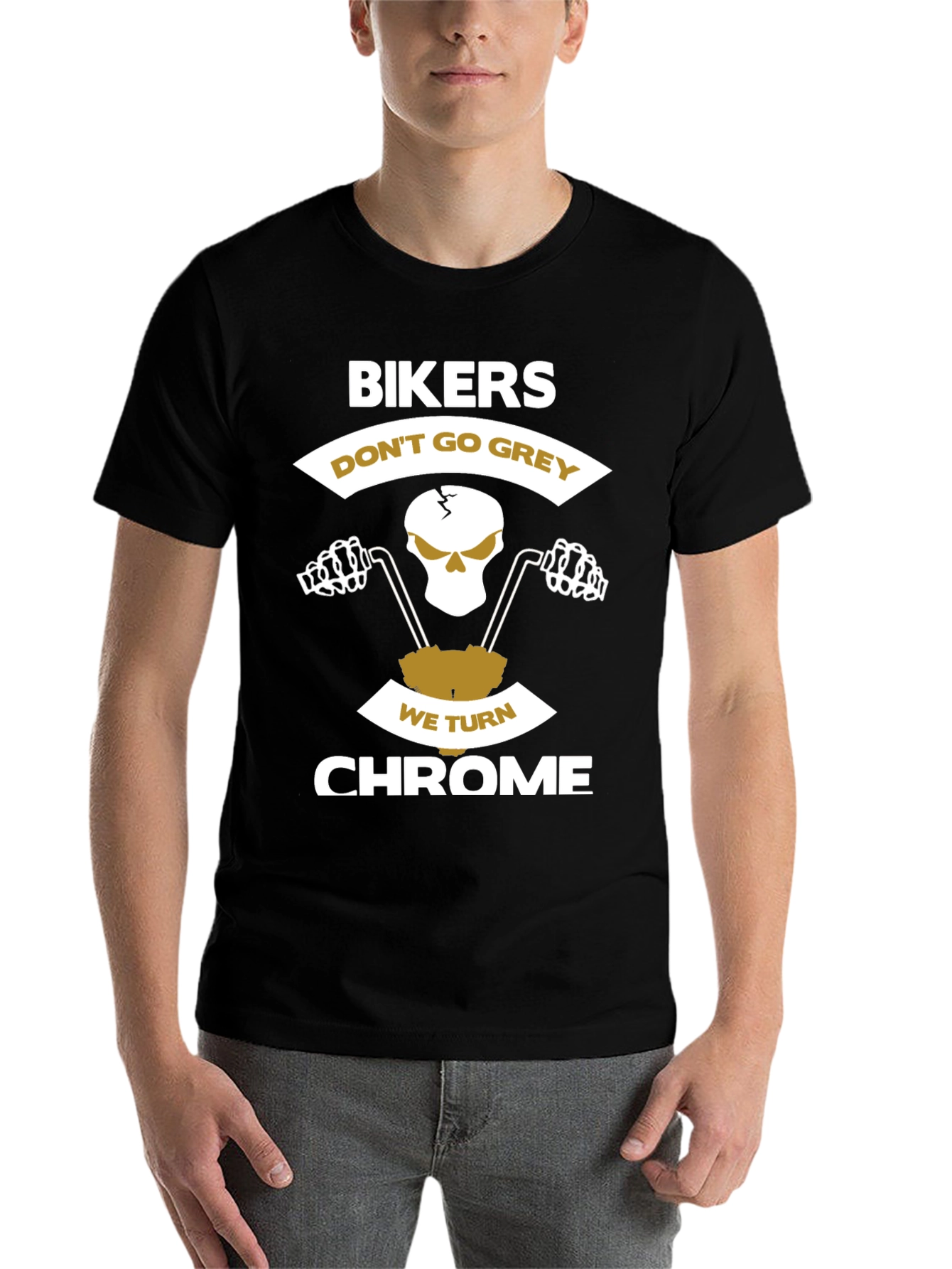 Black Biker Chrome T-Shirt view 7