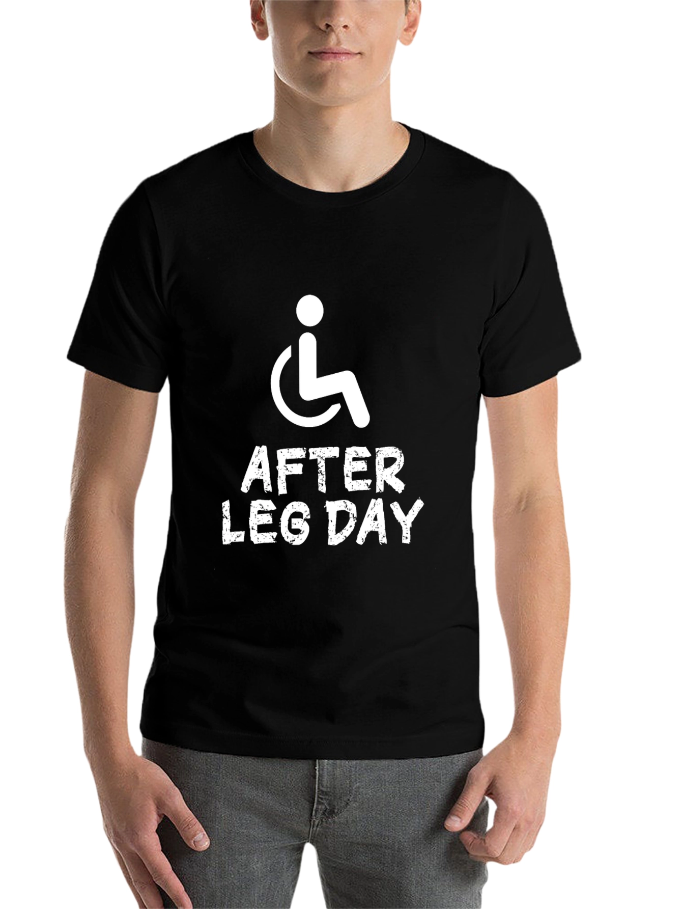 Black After Leg Day Funny Graphic T-Shirt view 7