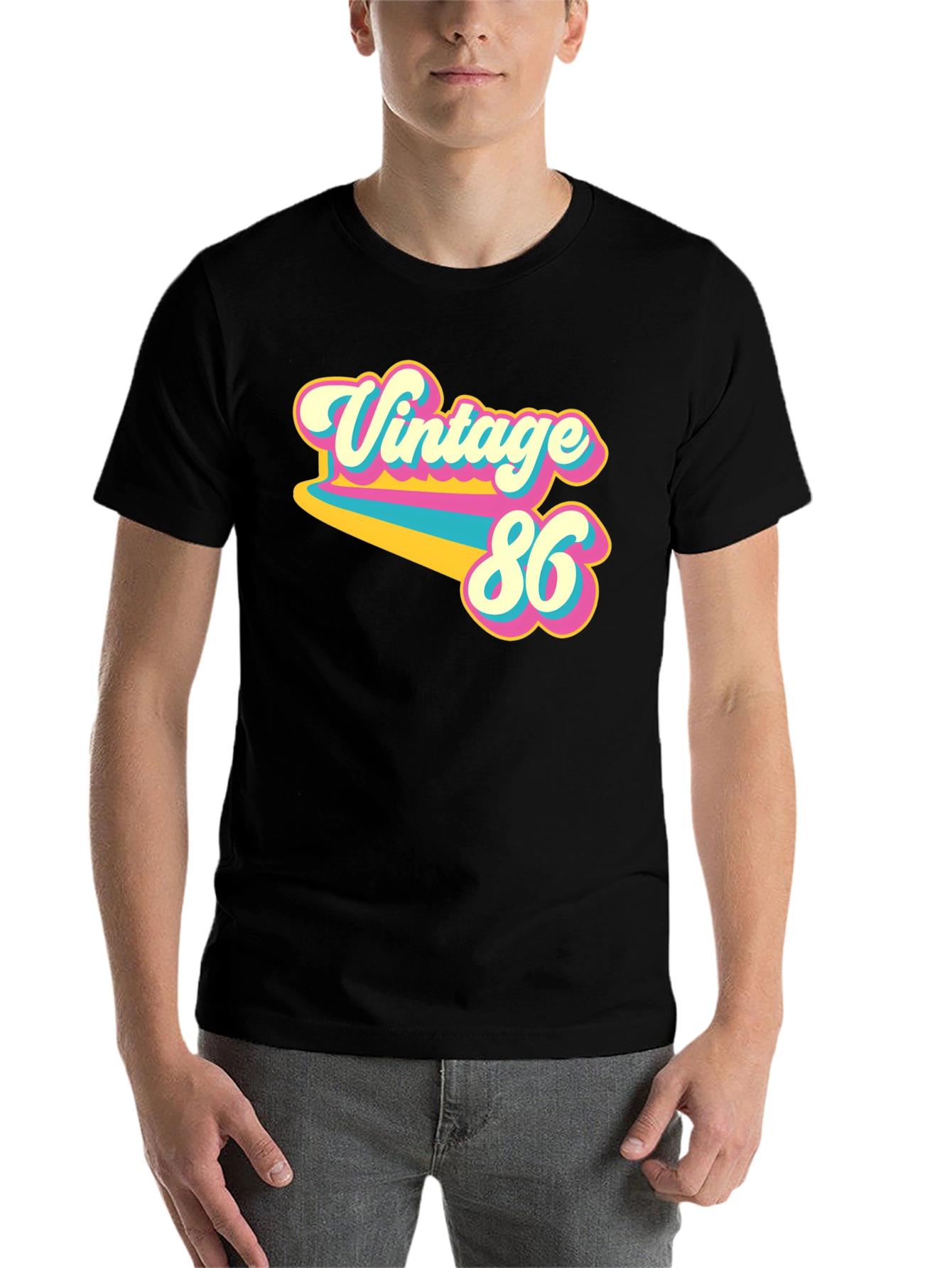 Black Vintage 86 Graphic T-Shirt view 7
