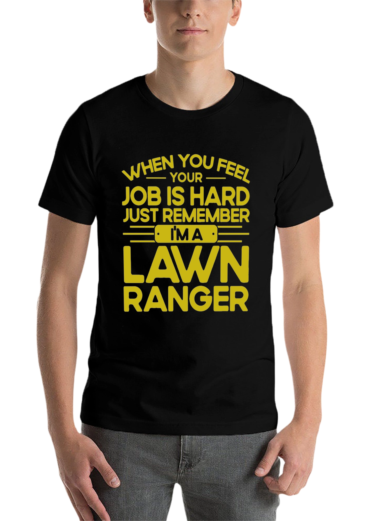 Black Lawn Ranger T-Shirt - Funny Job Pride Tee view 7