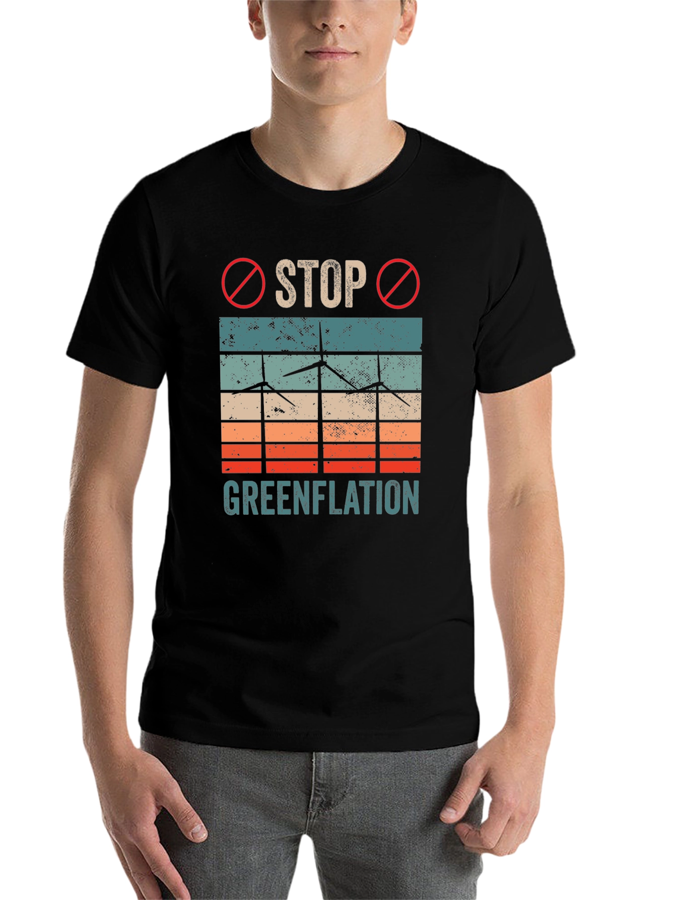Black Stop Greenflation T-Shirt view 7