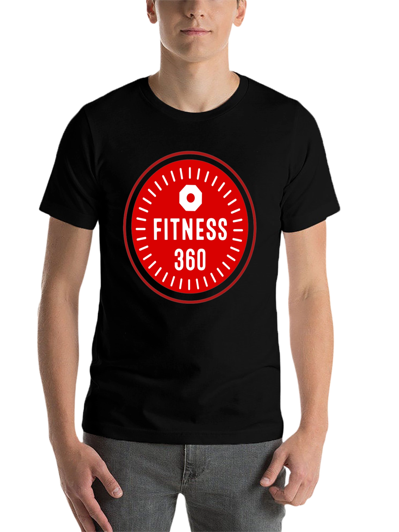 Black Fitness 360 Graphic T-Shirt - Black view 7