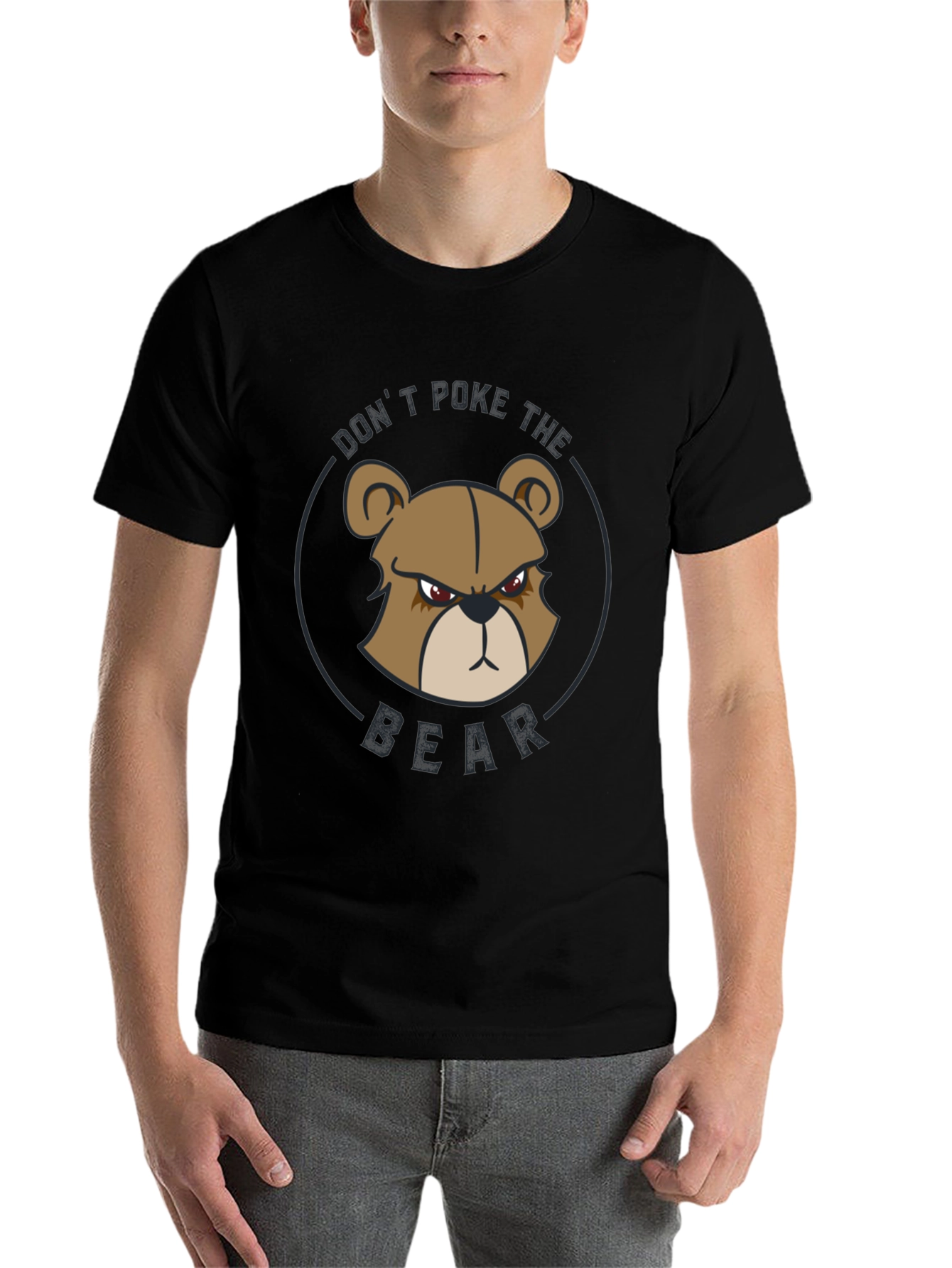 Black Don't Poke The Bear Graphic T-Shirt - Black view 7