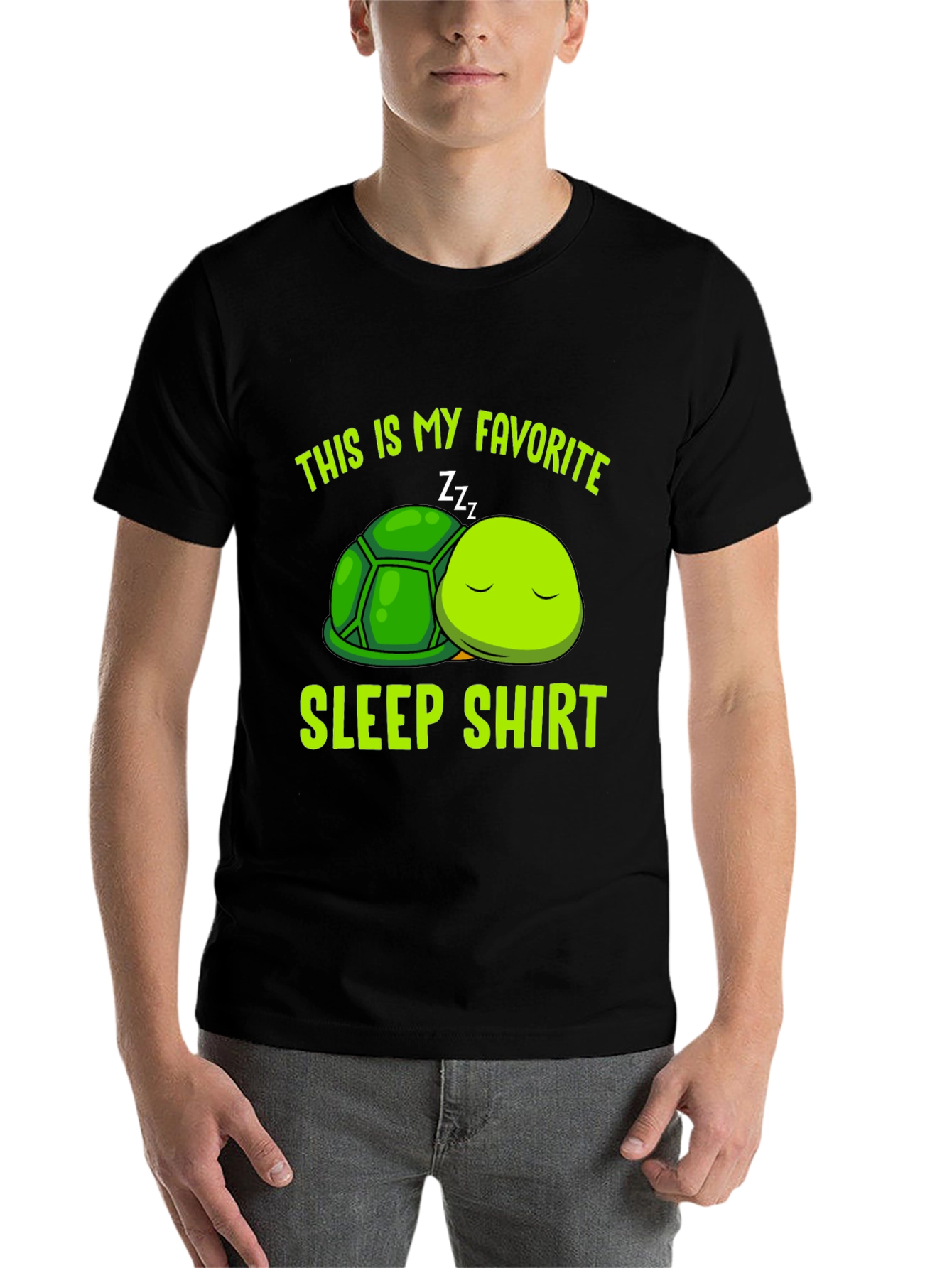 Black Turtle Sleep Shirt - Funny Animal Lover Tee view 7