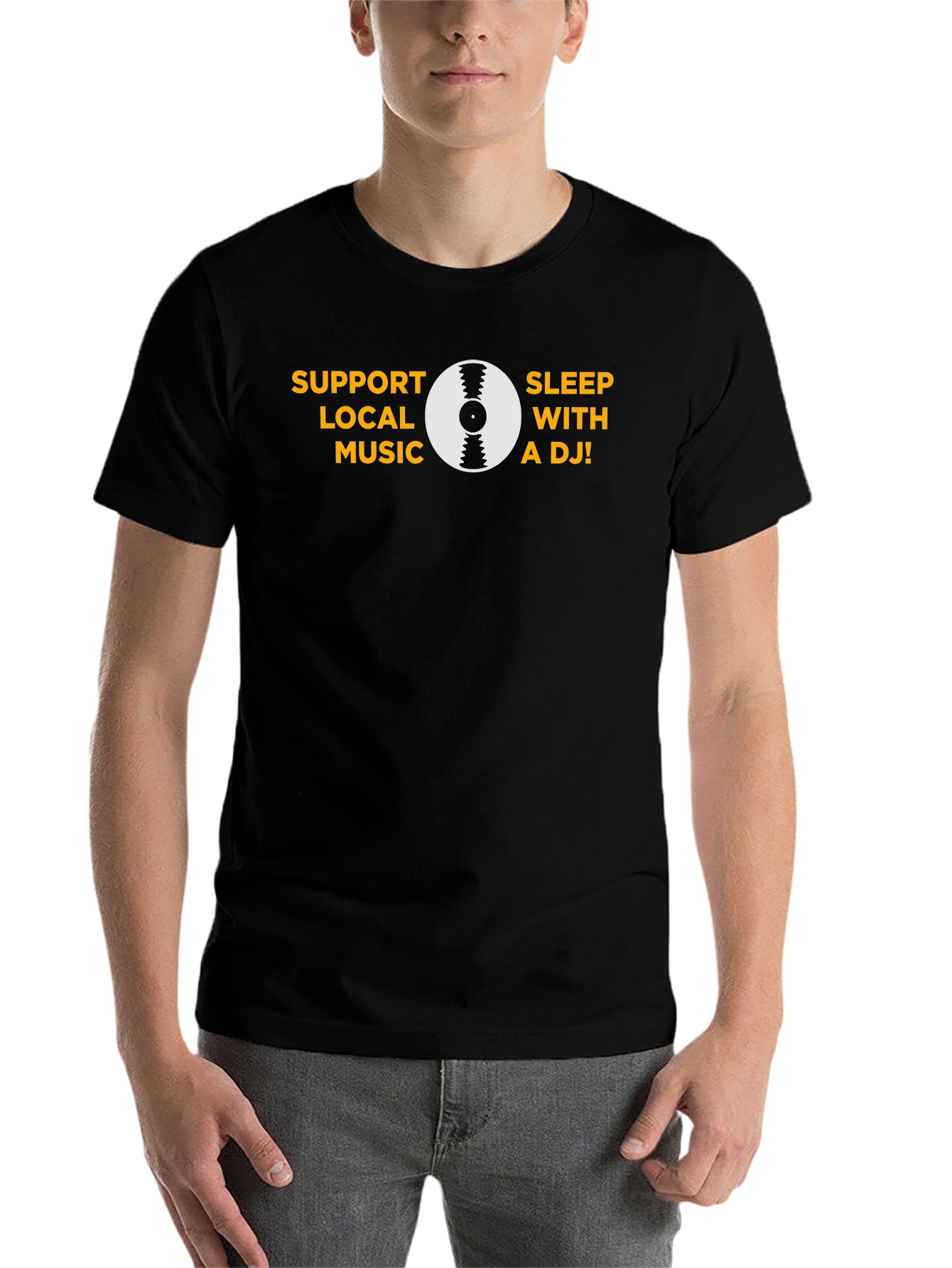 Black Support Local Music - Black Graphic T-Shirt view 7
