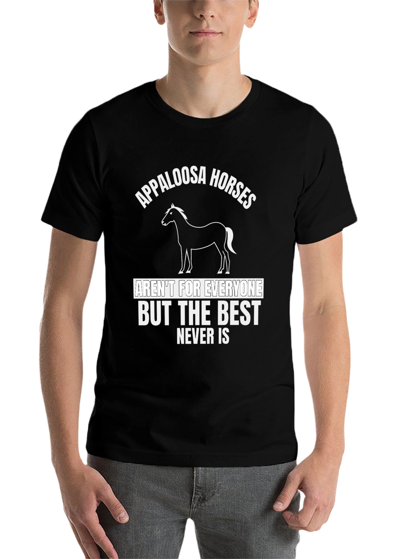 Black Appaloosa Horses Graphic T-Shirt view 7