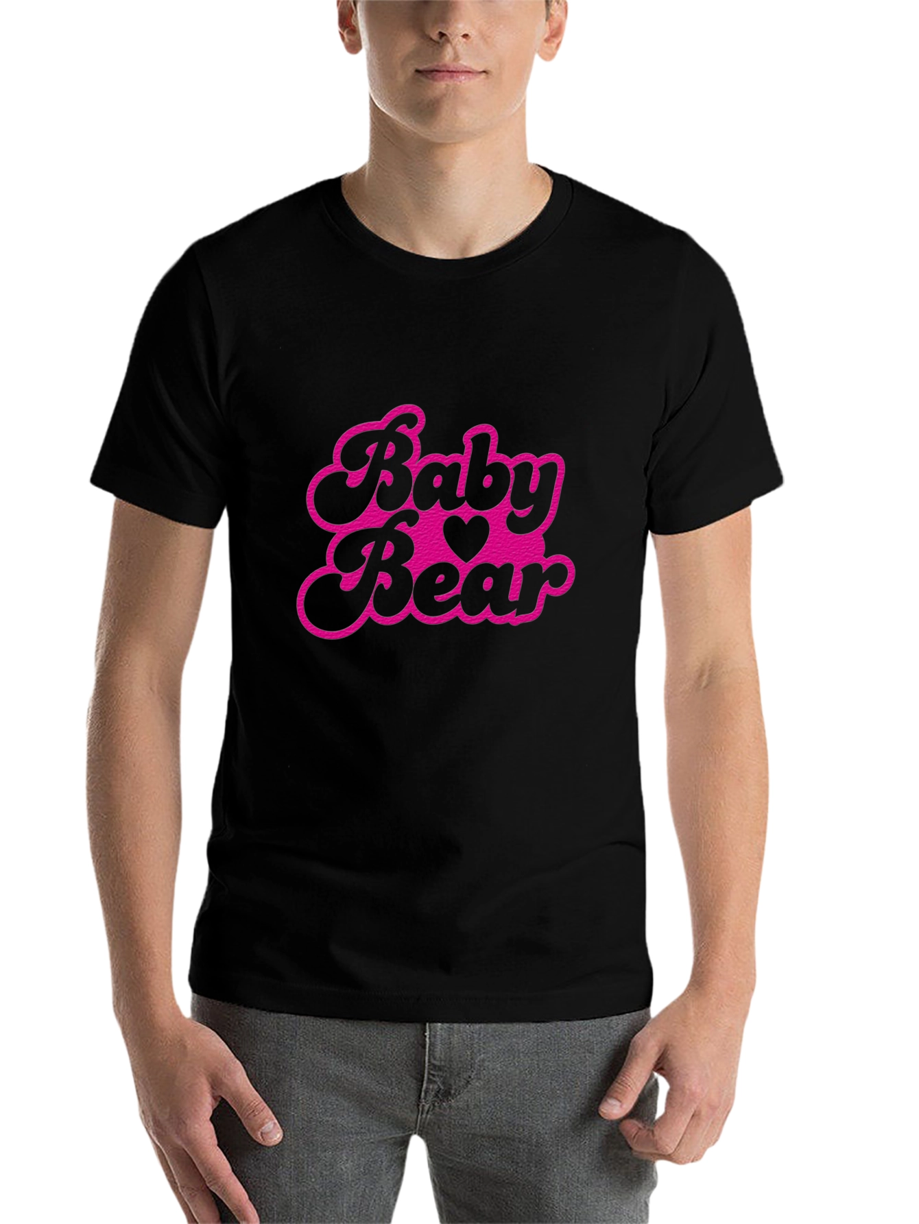 Black Baby Bear Black Graphic Tee view 7