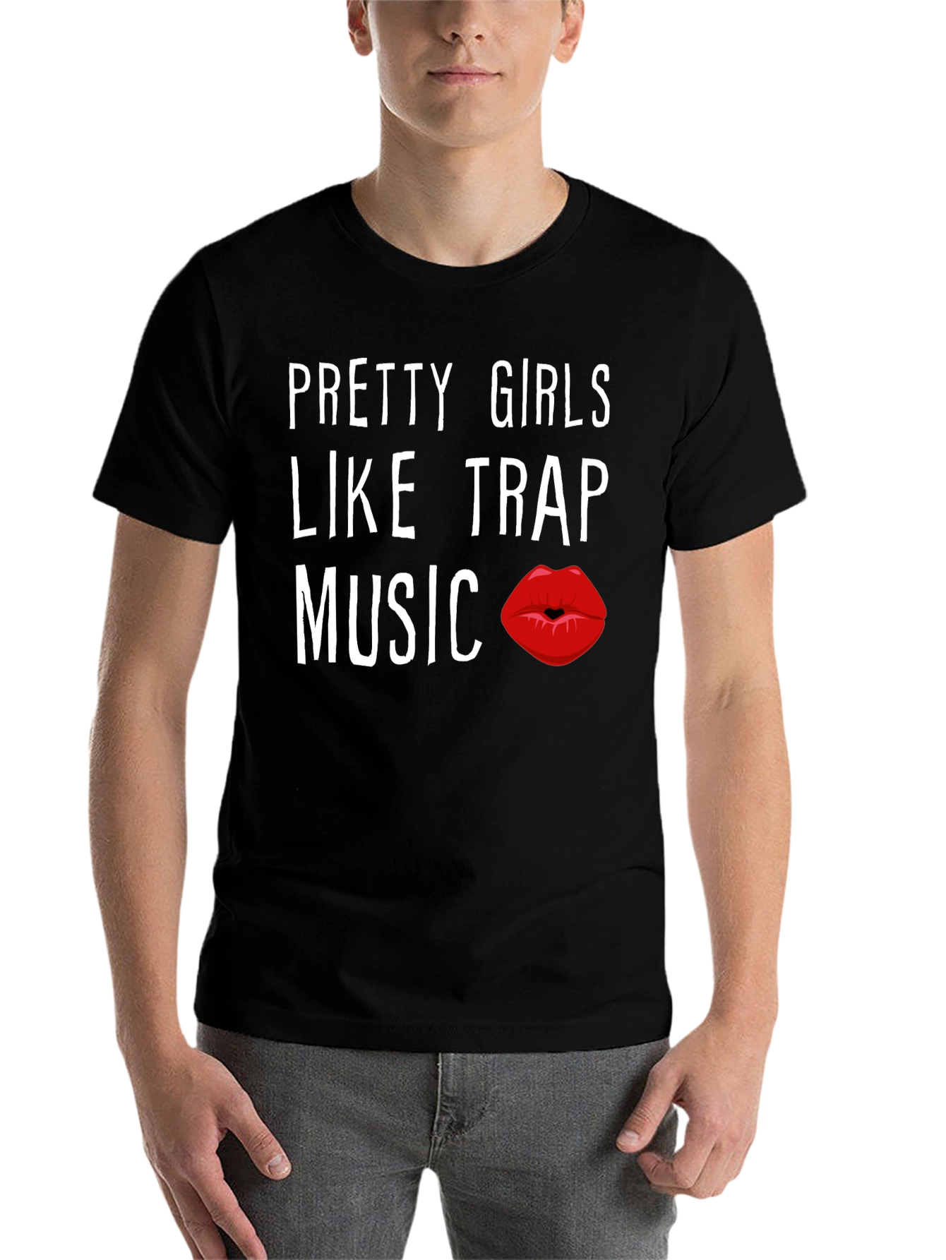 Black Pretty Girls Like Trap Music Graphic Tee view 7