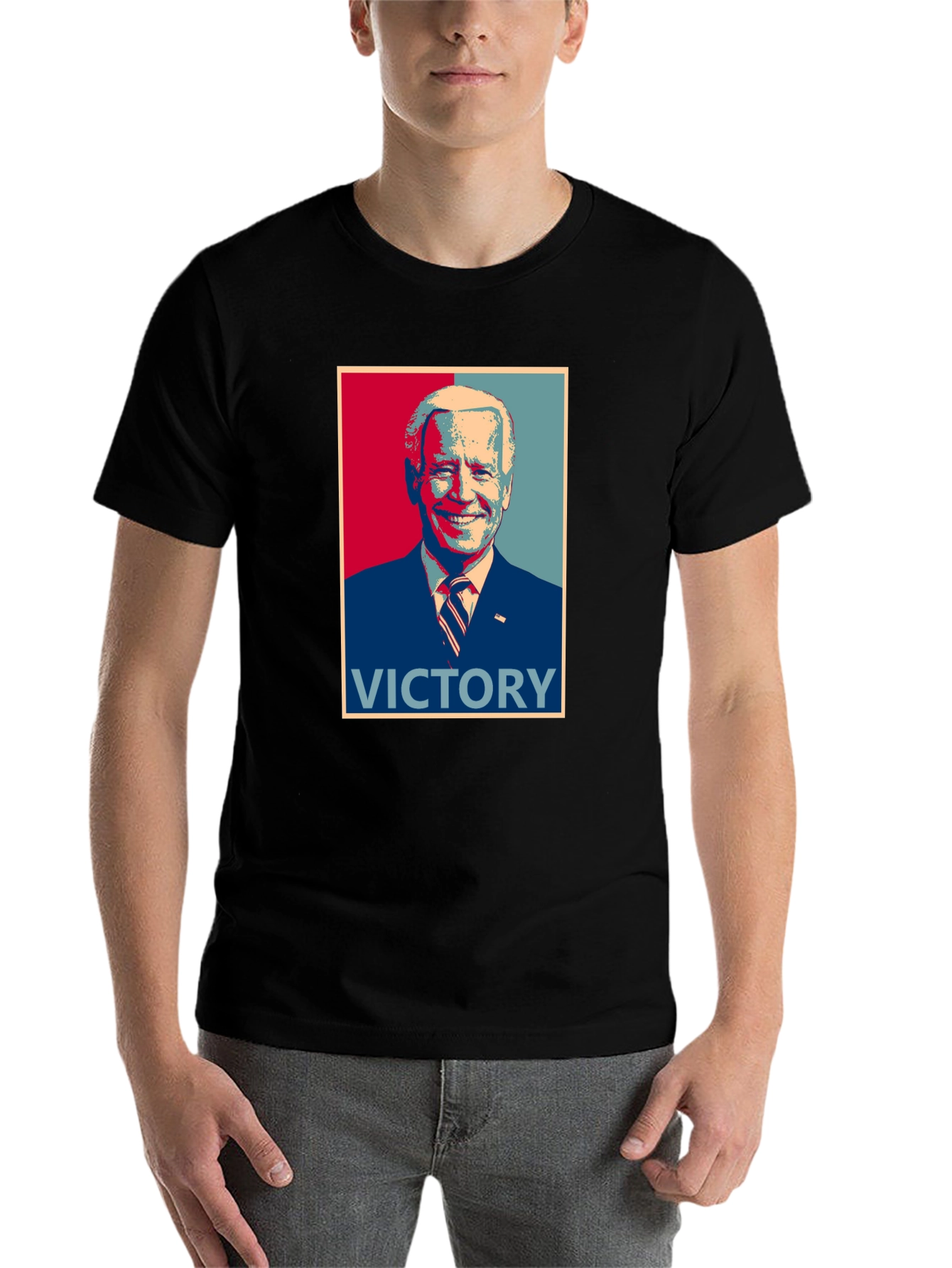 Black Victory Graphic Tee - Patriotic Political T-Shirt view 7