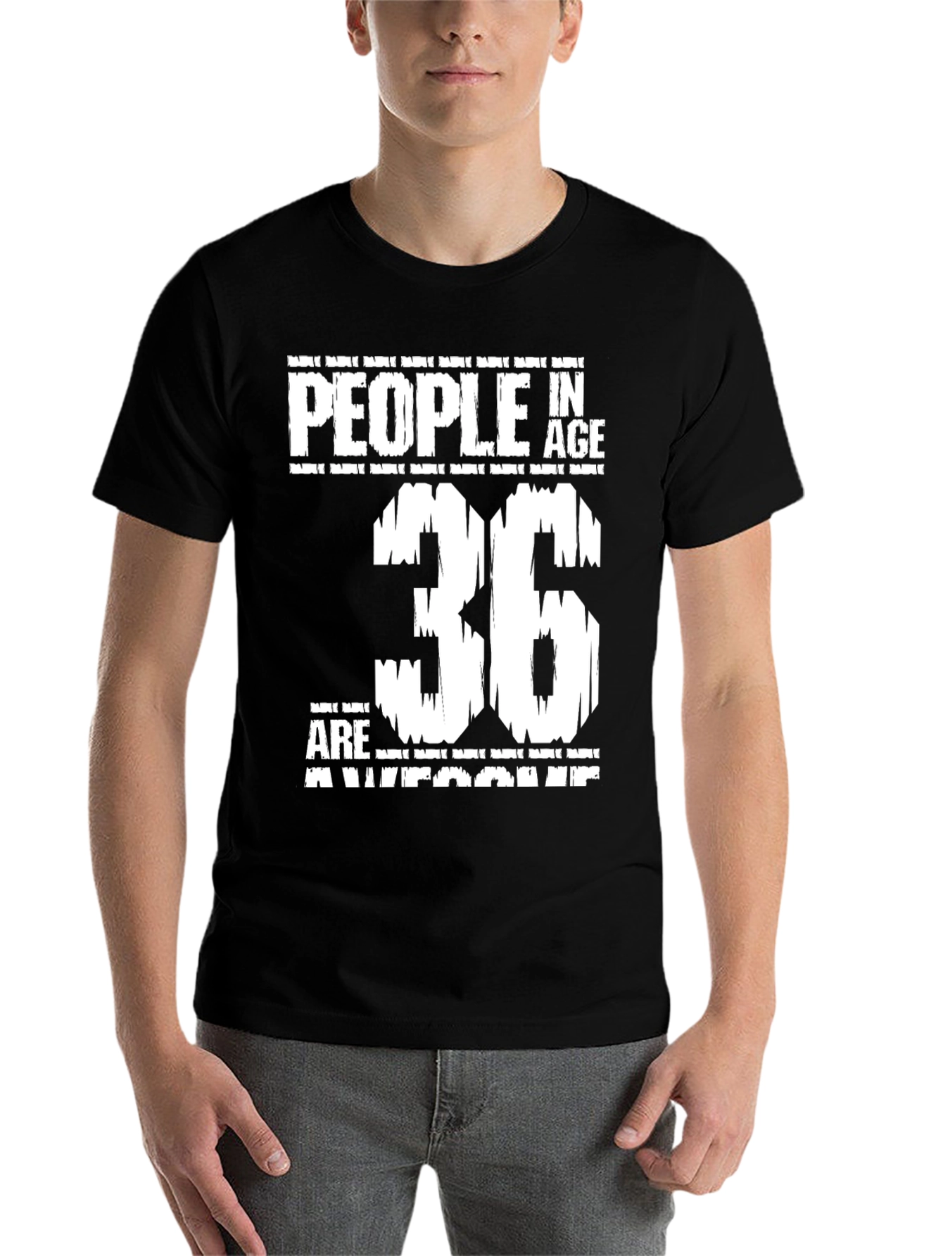 Black Awesome 36 Year Old Birthday T-Shirt view 7