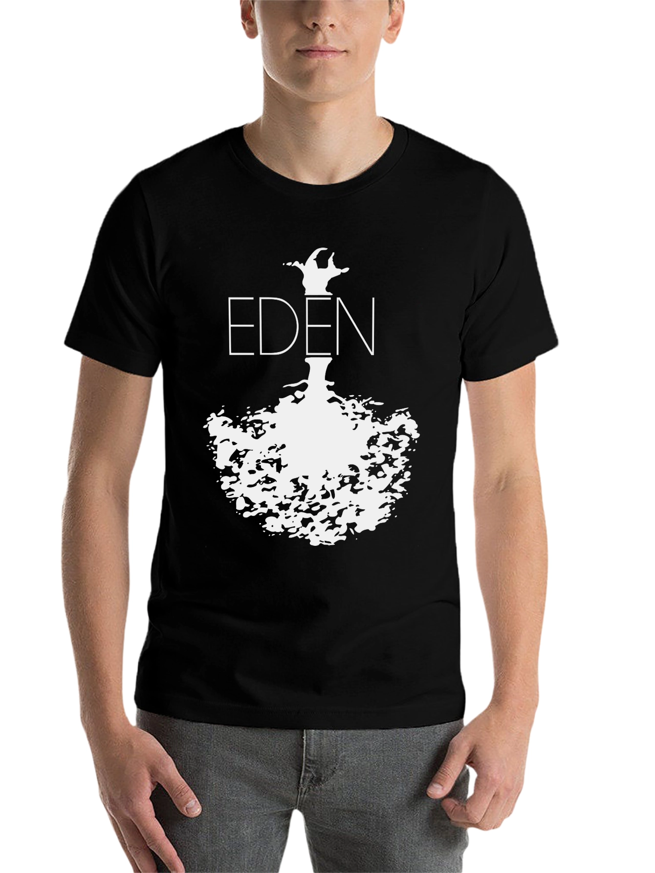 Black Eden Graphic Black T-Shirt | Minimalist Design view 7