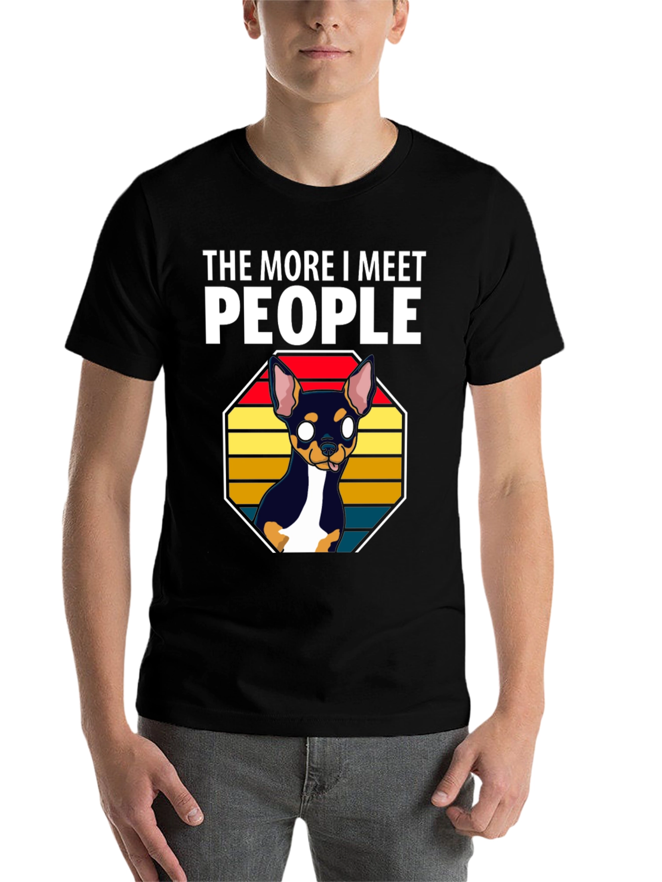 Black Dog Lover Tee - More I Meet People view 7