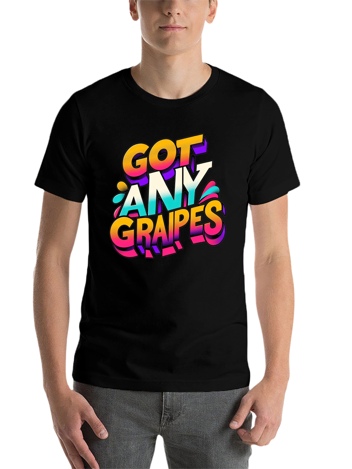 Black Got Any Grapes Graphic T-Shirt view 7