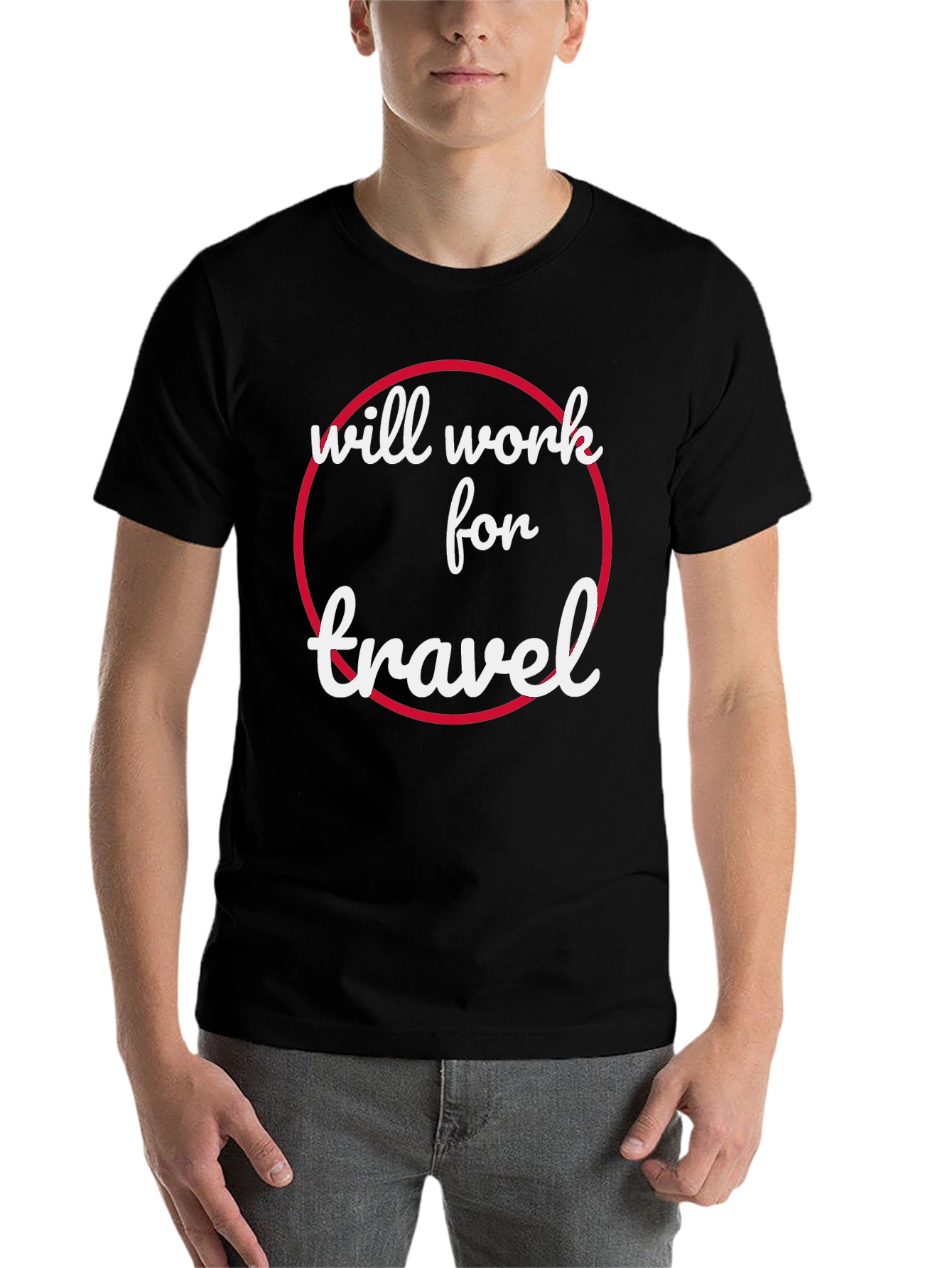 Black Will Work For Travel T-Shirt view 7