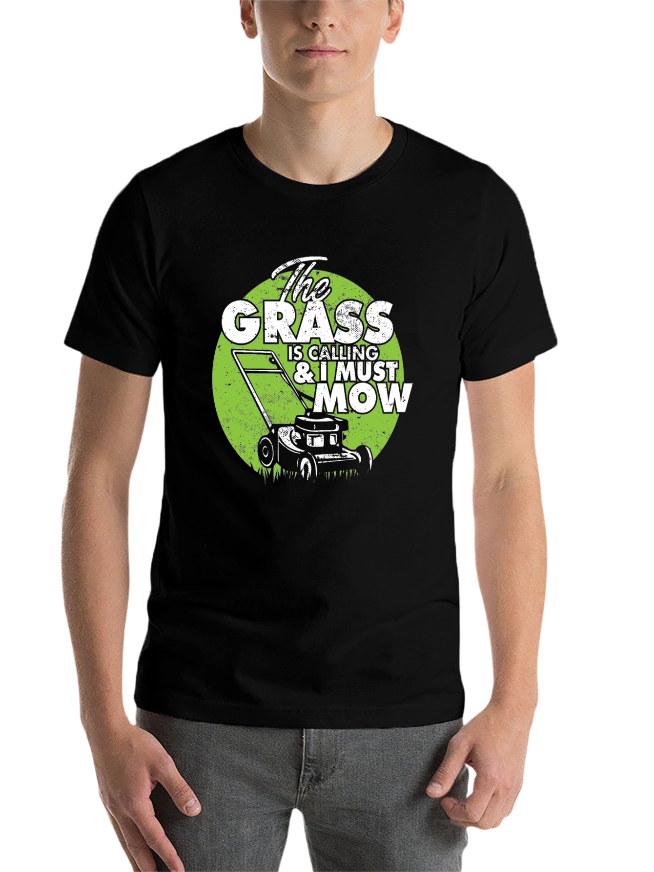 Black The Grass is Calling T-Shirt view 7