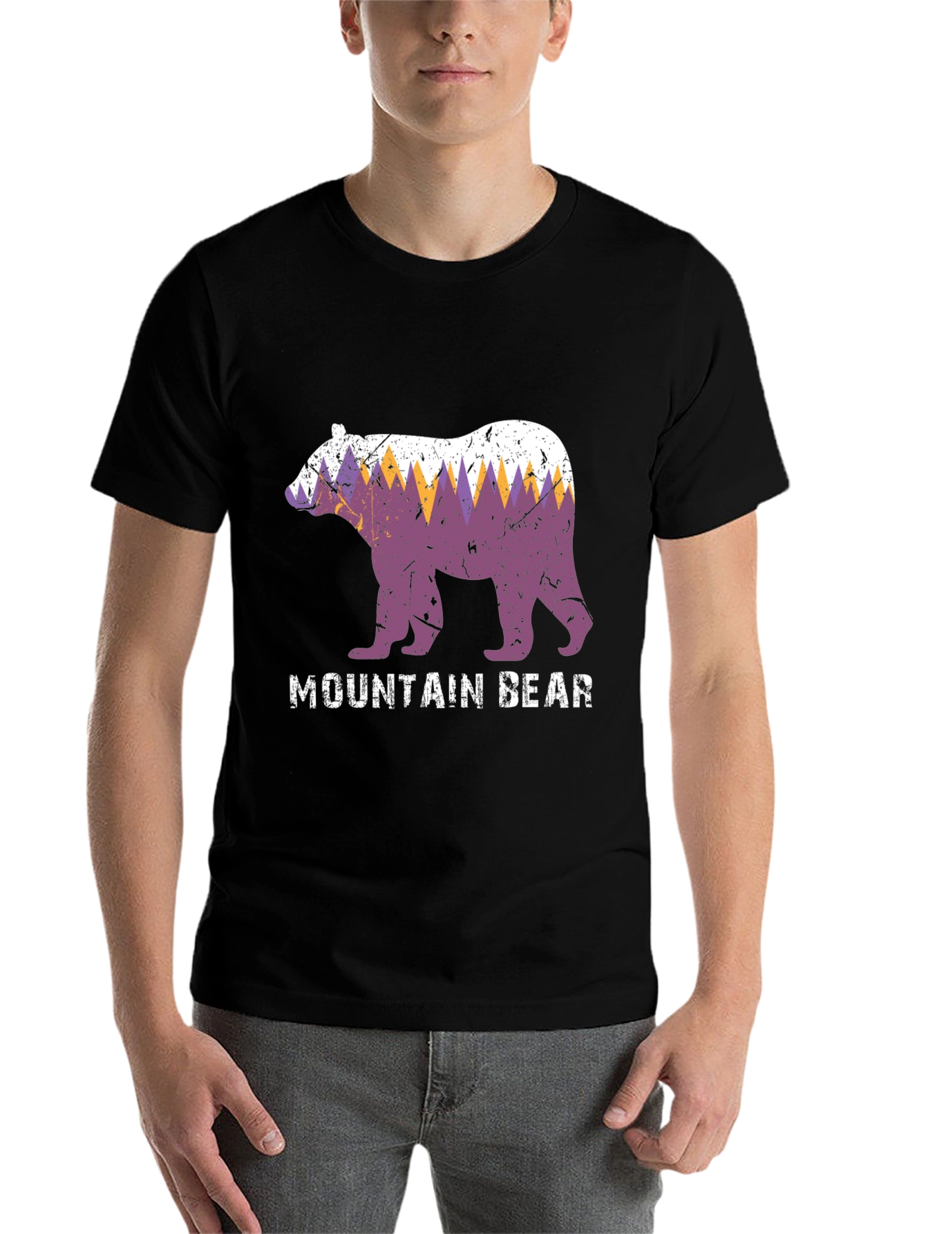 Black Mountain Bear Graphic Tee - Nature Lover's T-Shirt view 7