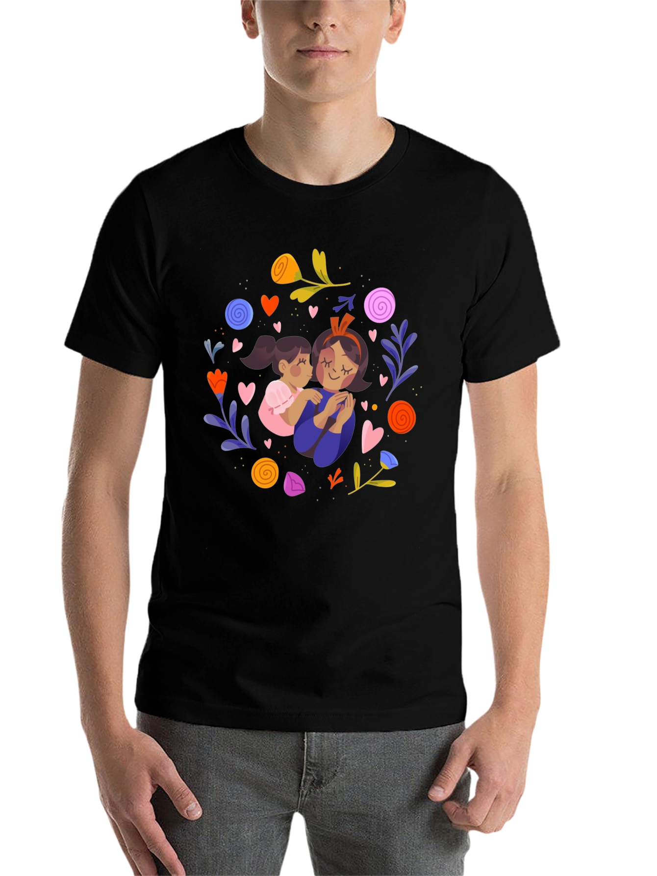Black Mother's Love Graphic T-Shirt - Black view 7