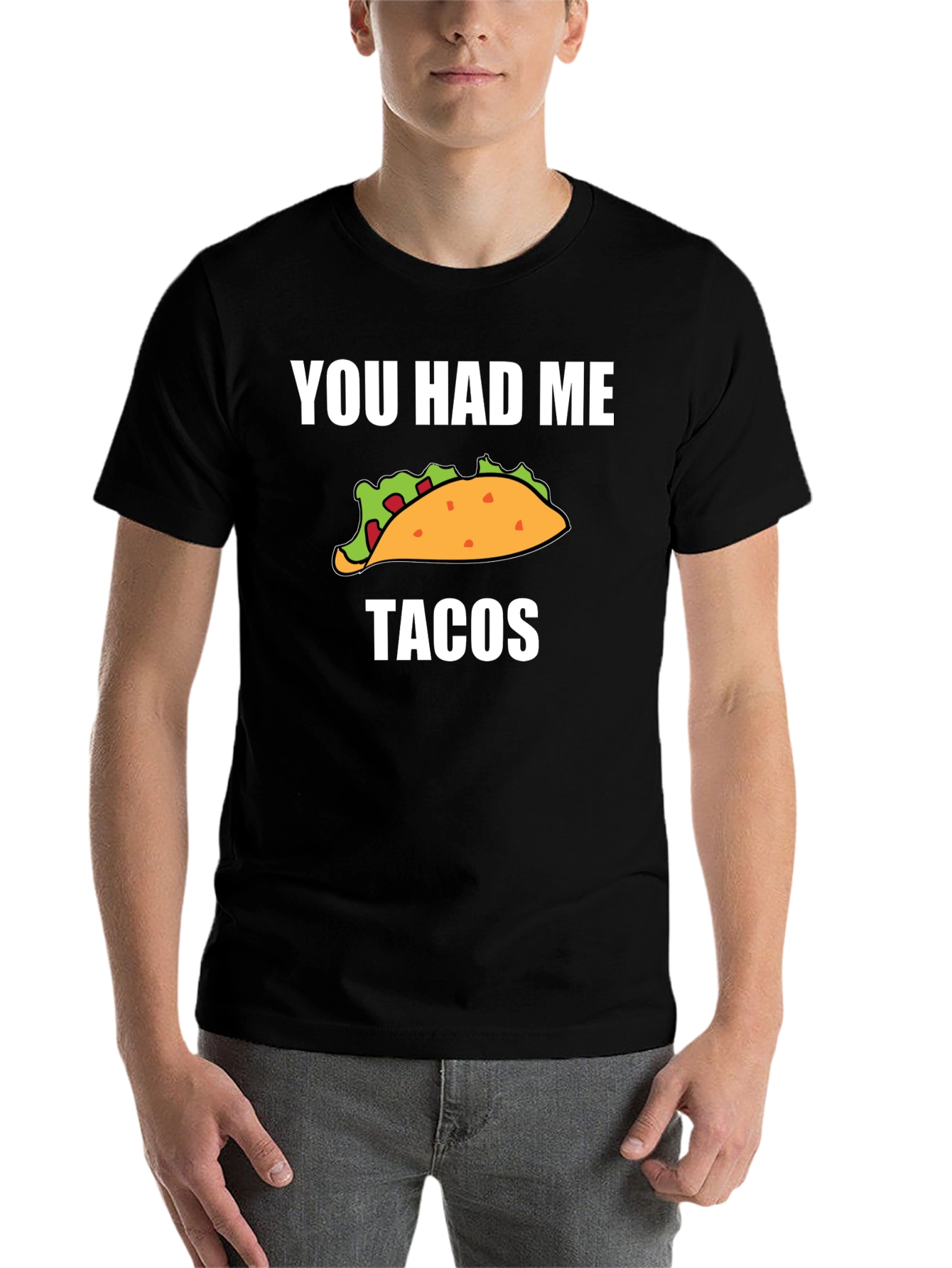 Black You Had Me At Tacos Graphic Tee - Black view 7