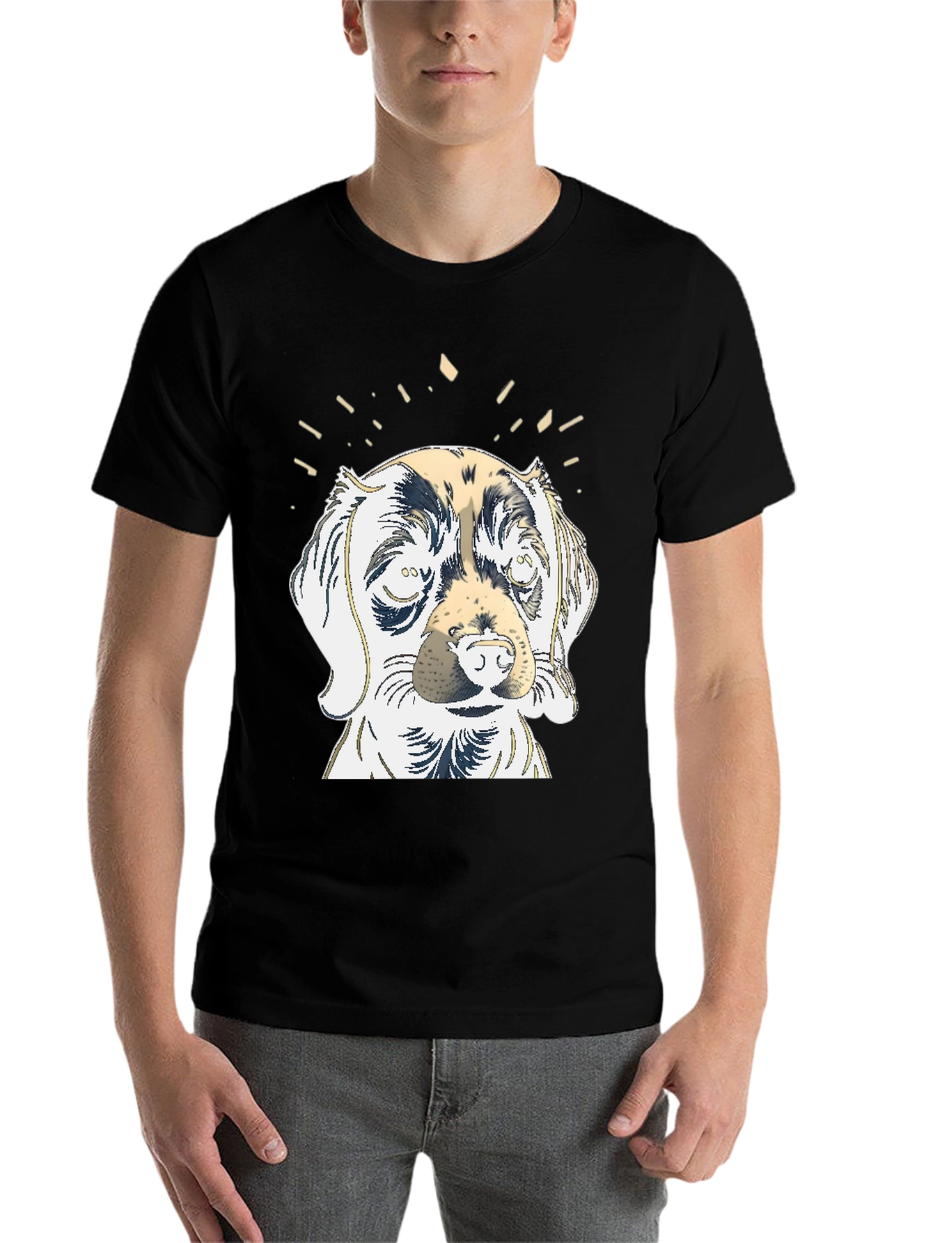 Black Dog Graphic Tee - Men's Black T-Shirt view 7