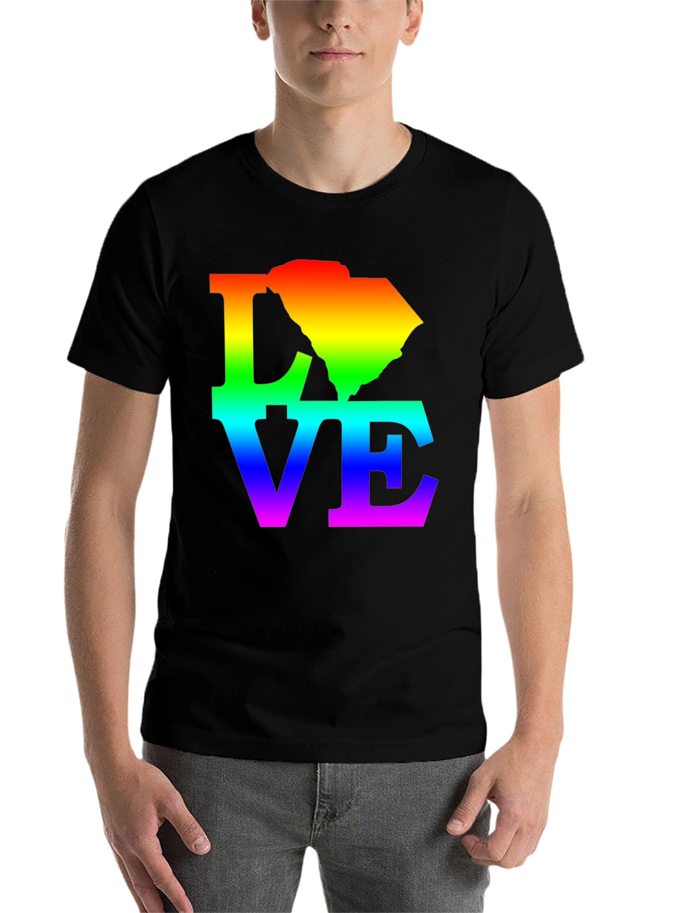 Black Rainbow South Carolina Love T-Shirt view 7