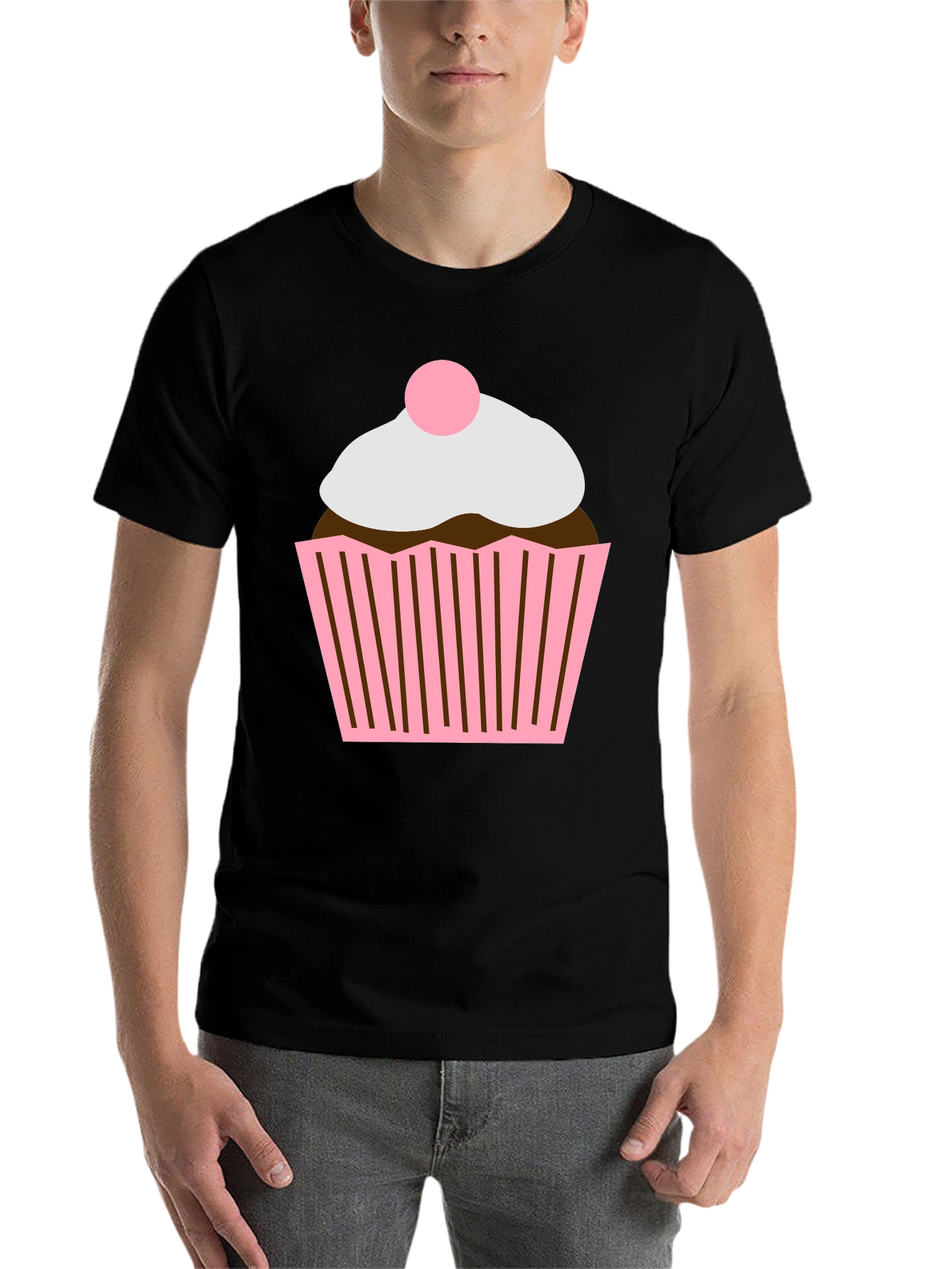 Black Cupcake Graphic Tee - Sweet Treat T-Shirt view 7