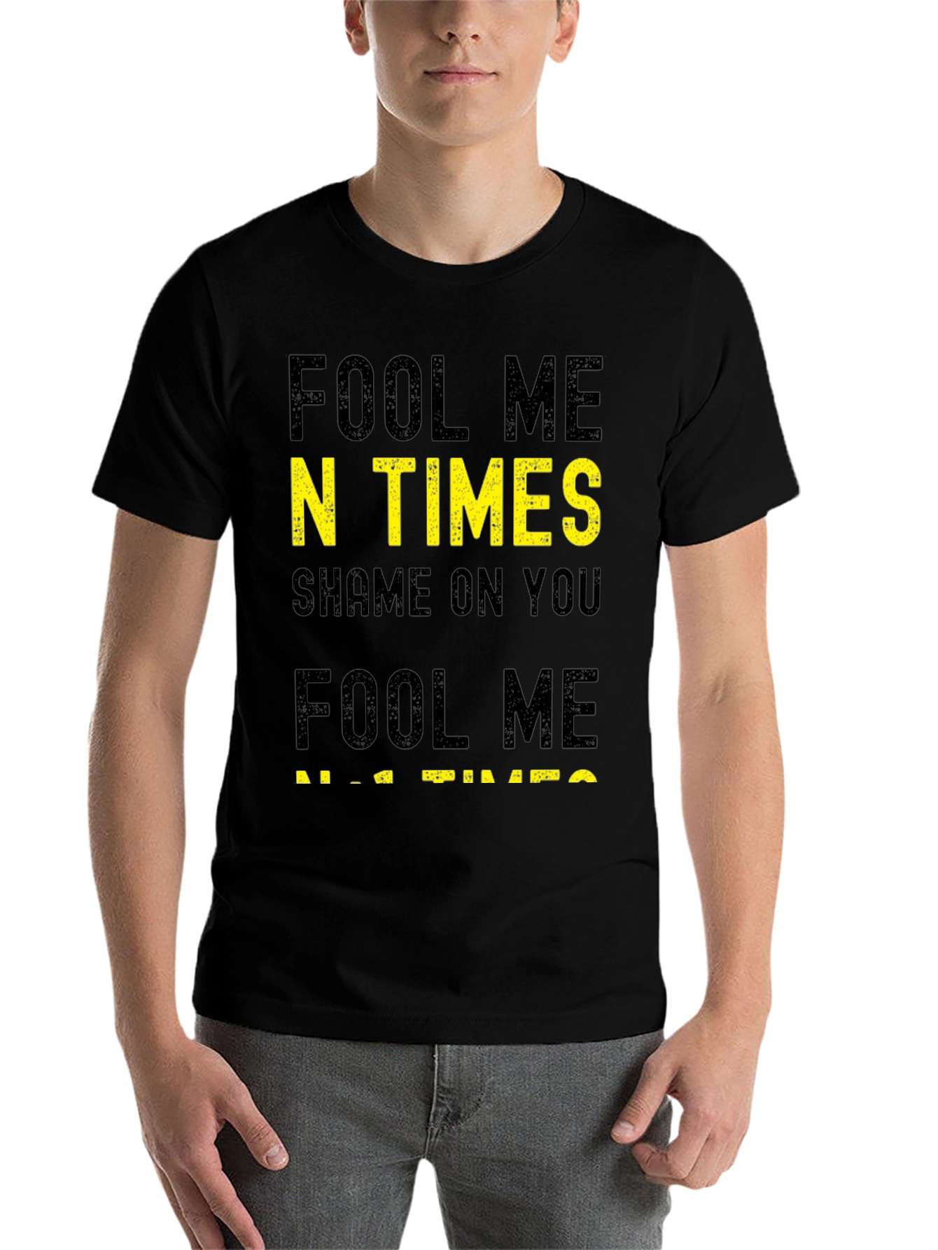Black Fool Me N Times T-Shirt view 7