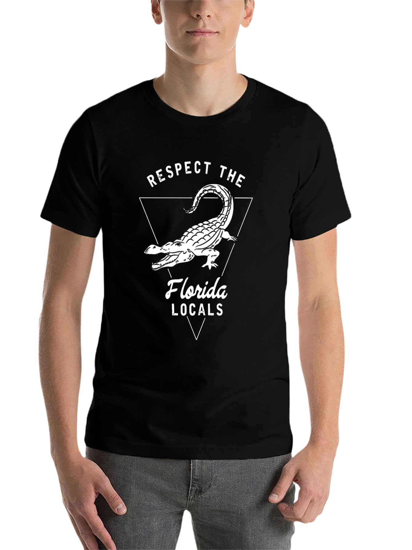 Black Respect the Florida Locals Alligator Graphic Tee view 7