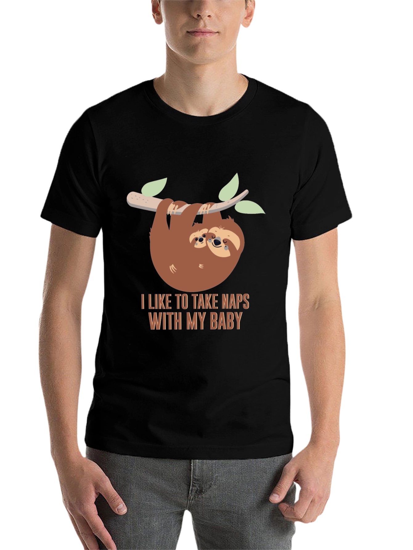 Nap Time Sloth T-Shirt - "I Like to Take Naps With My Baby" - 7