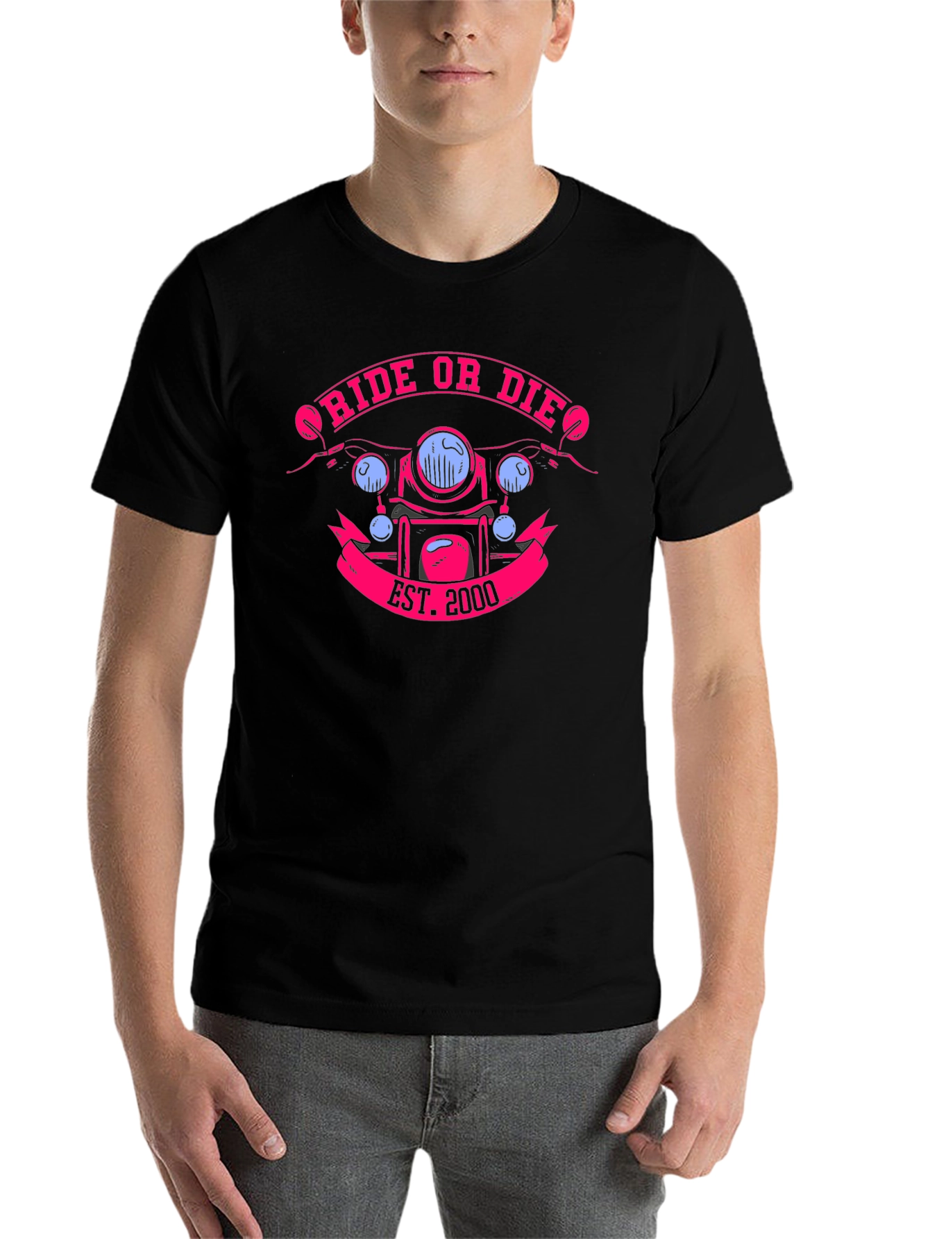 Black Ride or Die Motorcycle T-Shirt view 7