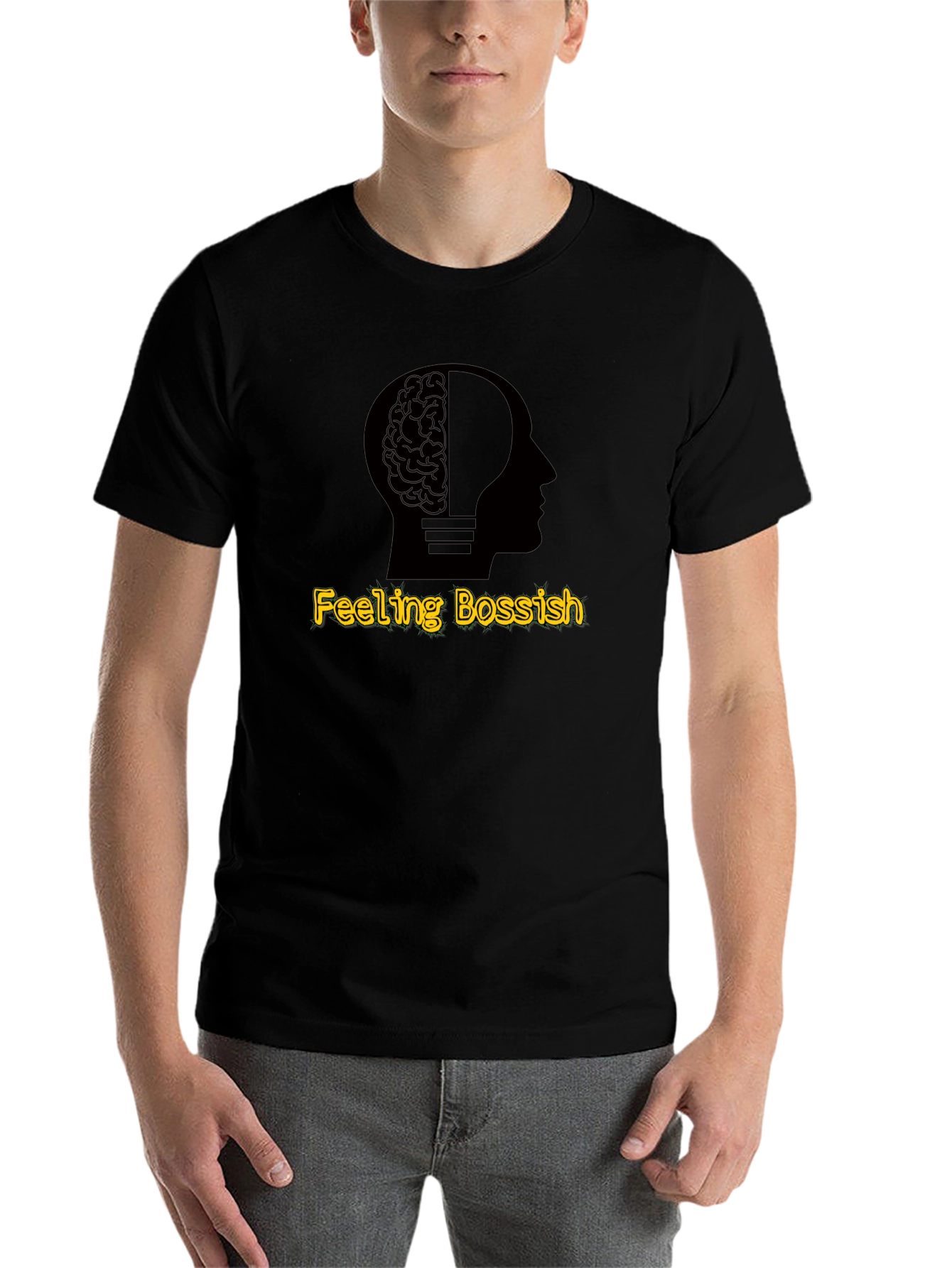 Black Feeling Bossish Graphic T-Shirt - Black view 7