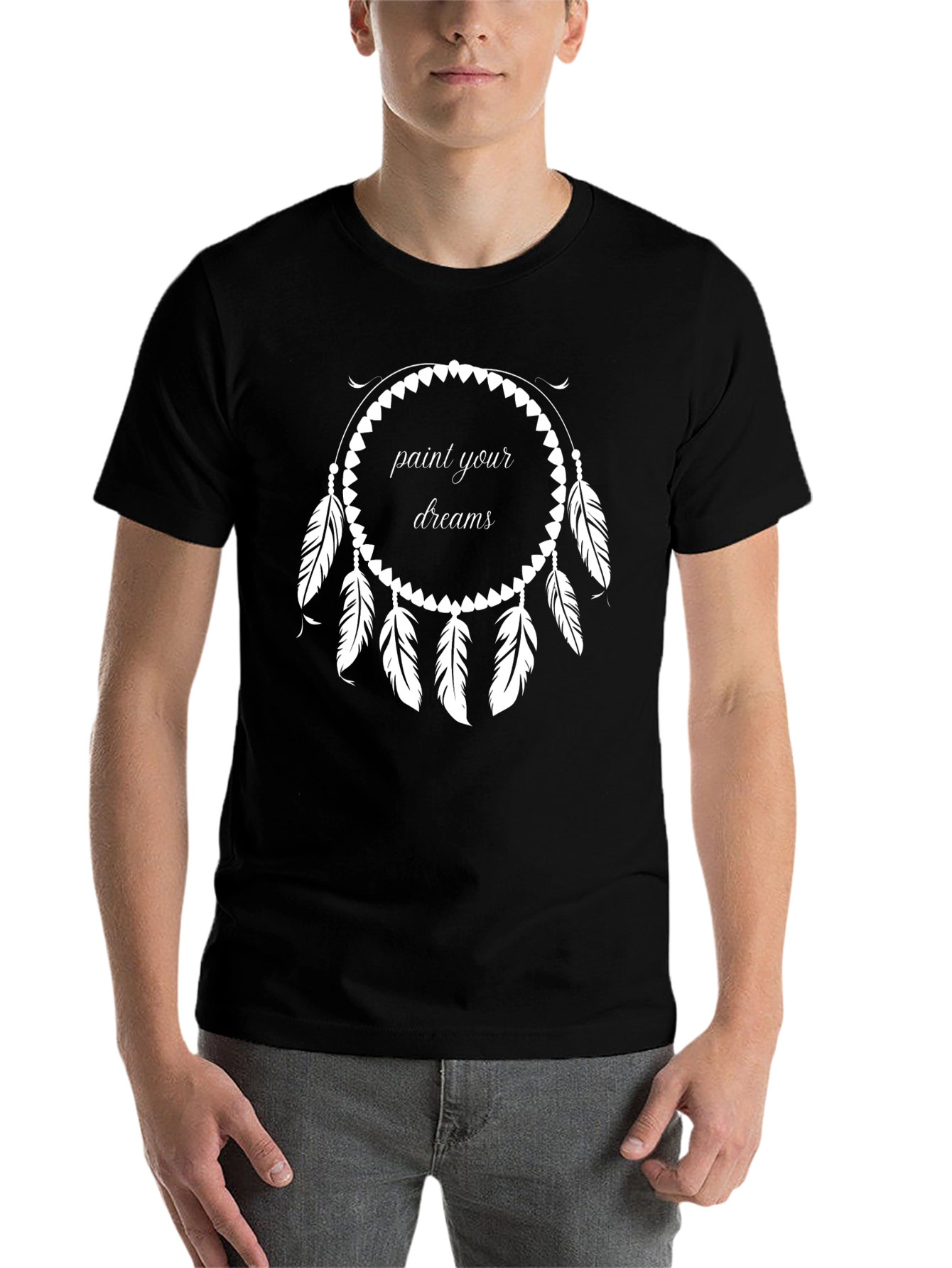 Black Dreamcatcher Graphic Tee - Paint Your Dreams view 7