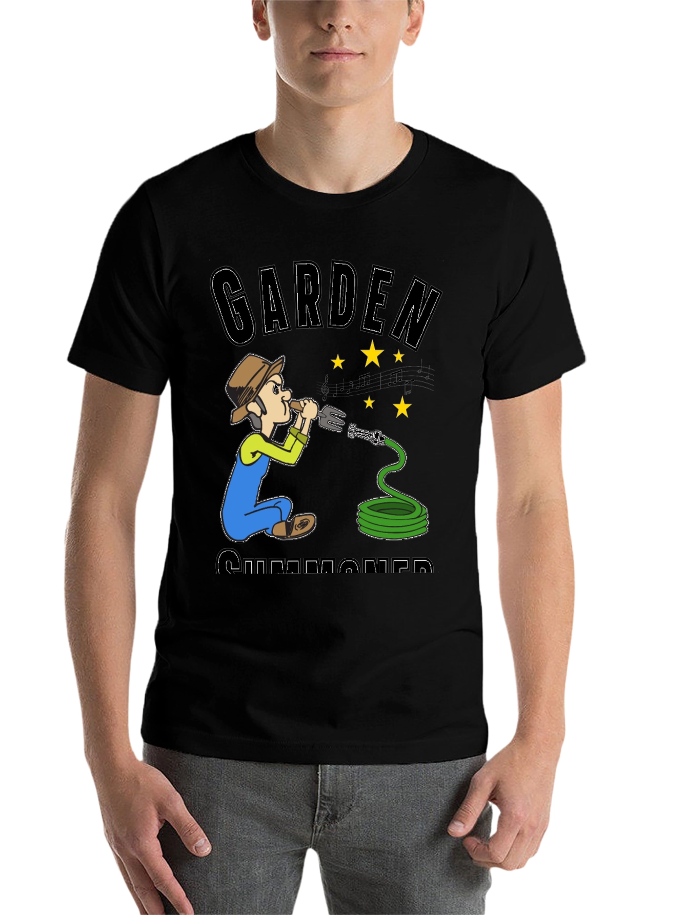 Black Gardener Summoner Graphic Tee - Novelty T-Shirt view 7