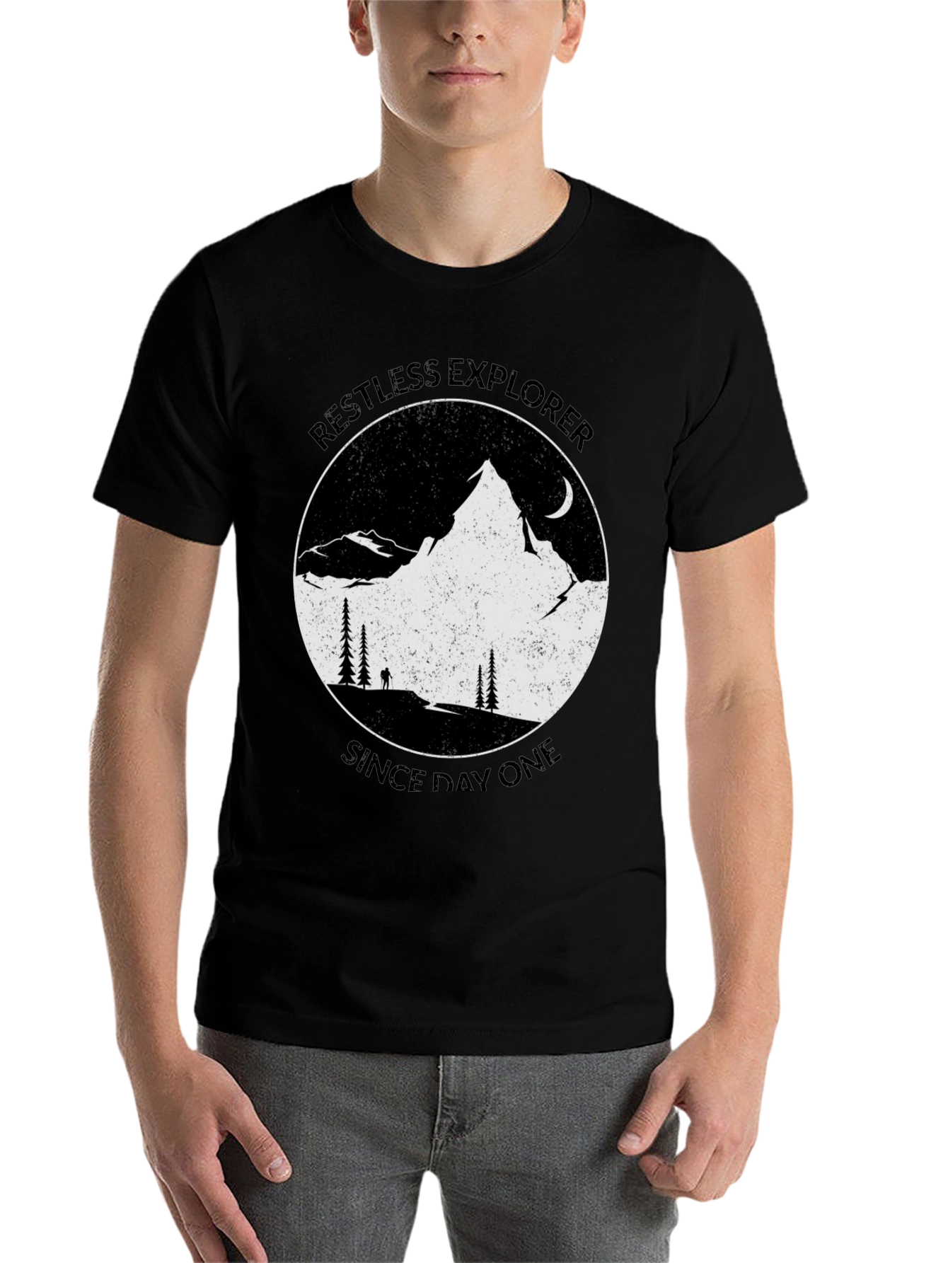Black Restless Explorer Graphic Tee - Adventure Awaits! view 7