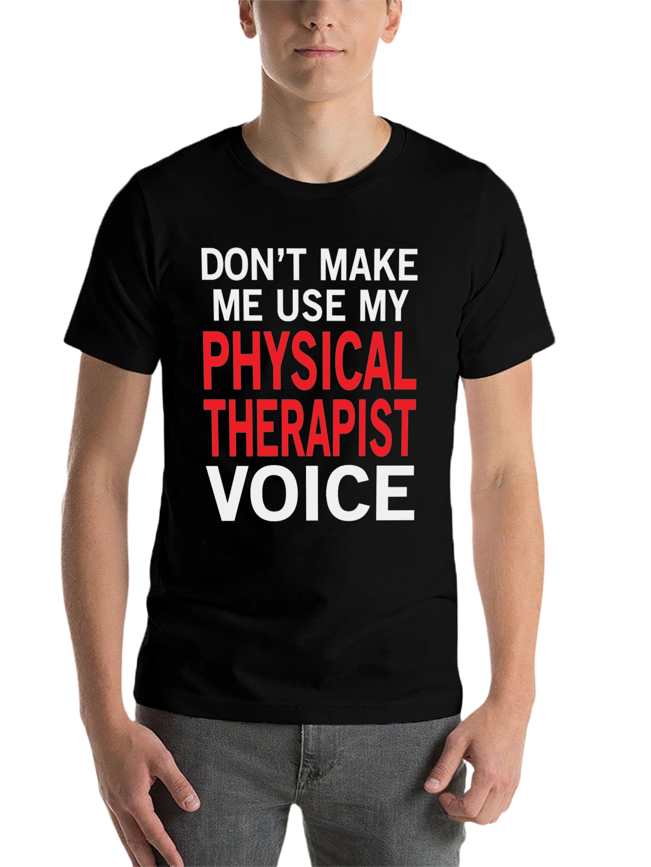 Black Physical Therapist Voice Graphic Tee view 7