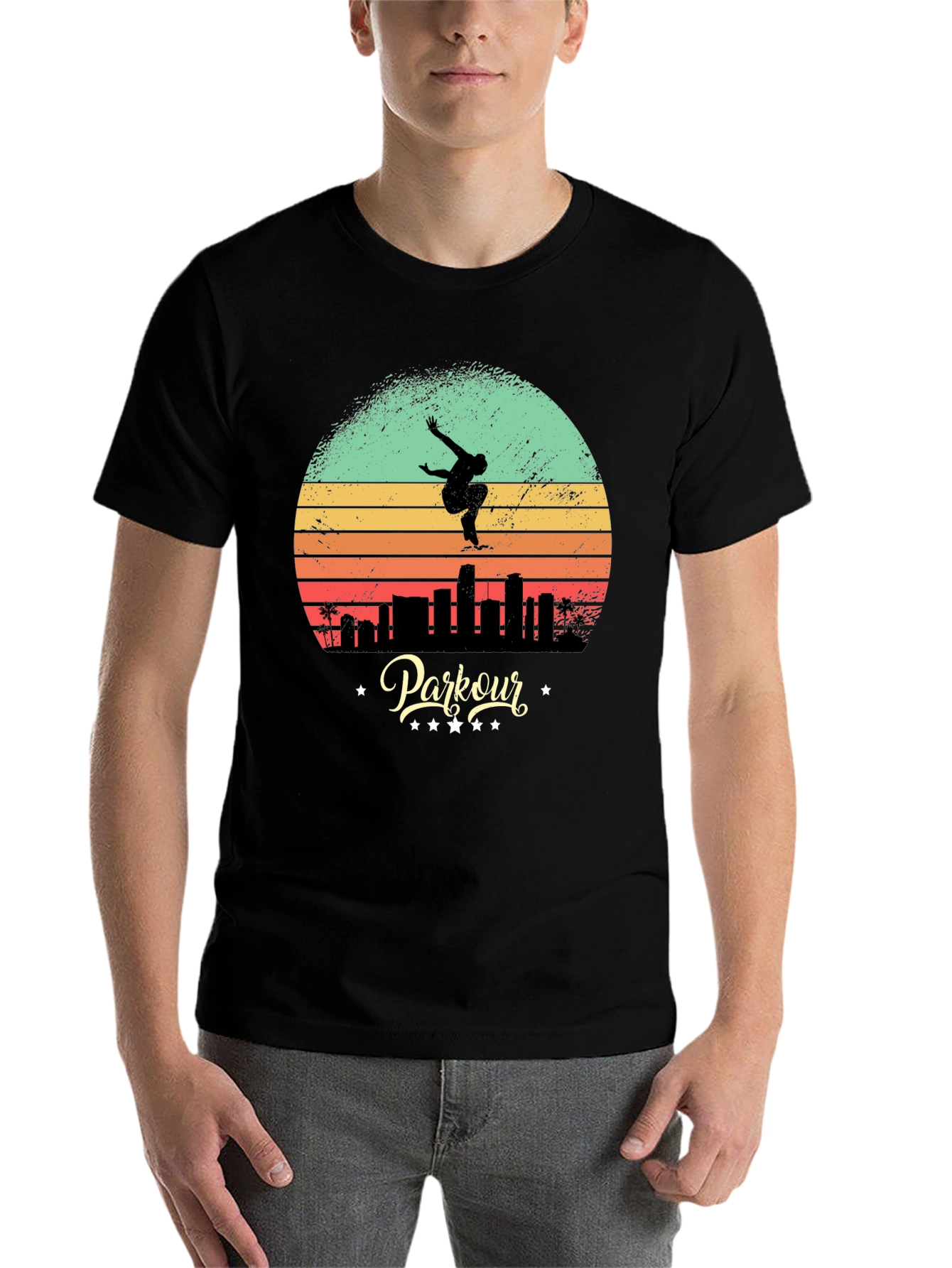 Retro Parkour T-Shirt - Urban Acrobatics Style - 7