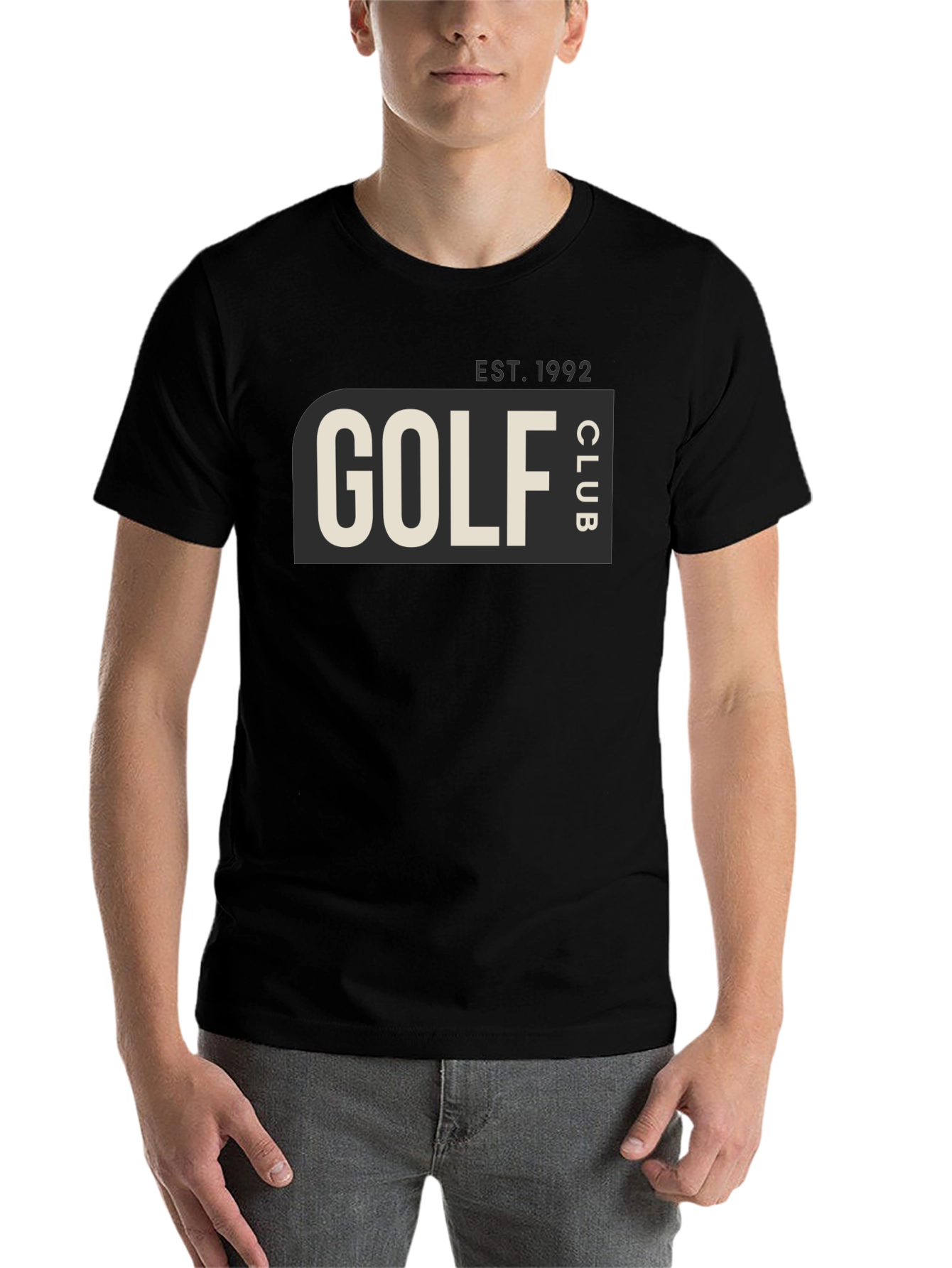 Black Golf Club EST. 1992 Tee - Stylish Black Cotton T-Shirt view 7