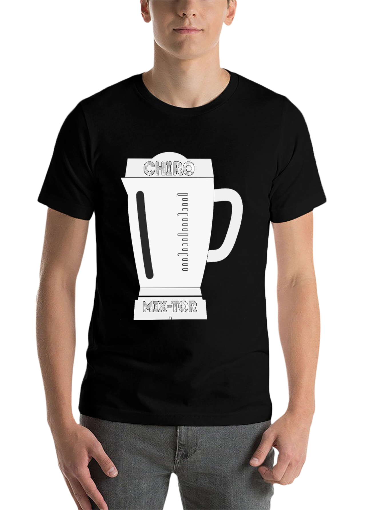 Black Chiro Mix-Tor Graphic T-Shirt - Novelty Chiropractic Tee view 7