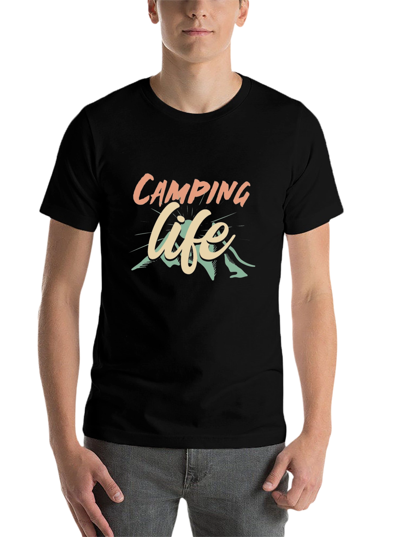 Black Camping Life Graphic Tee view 7