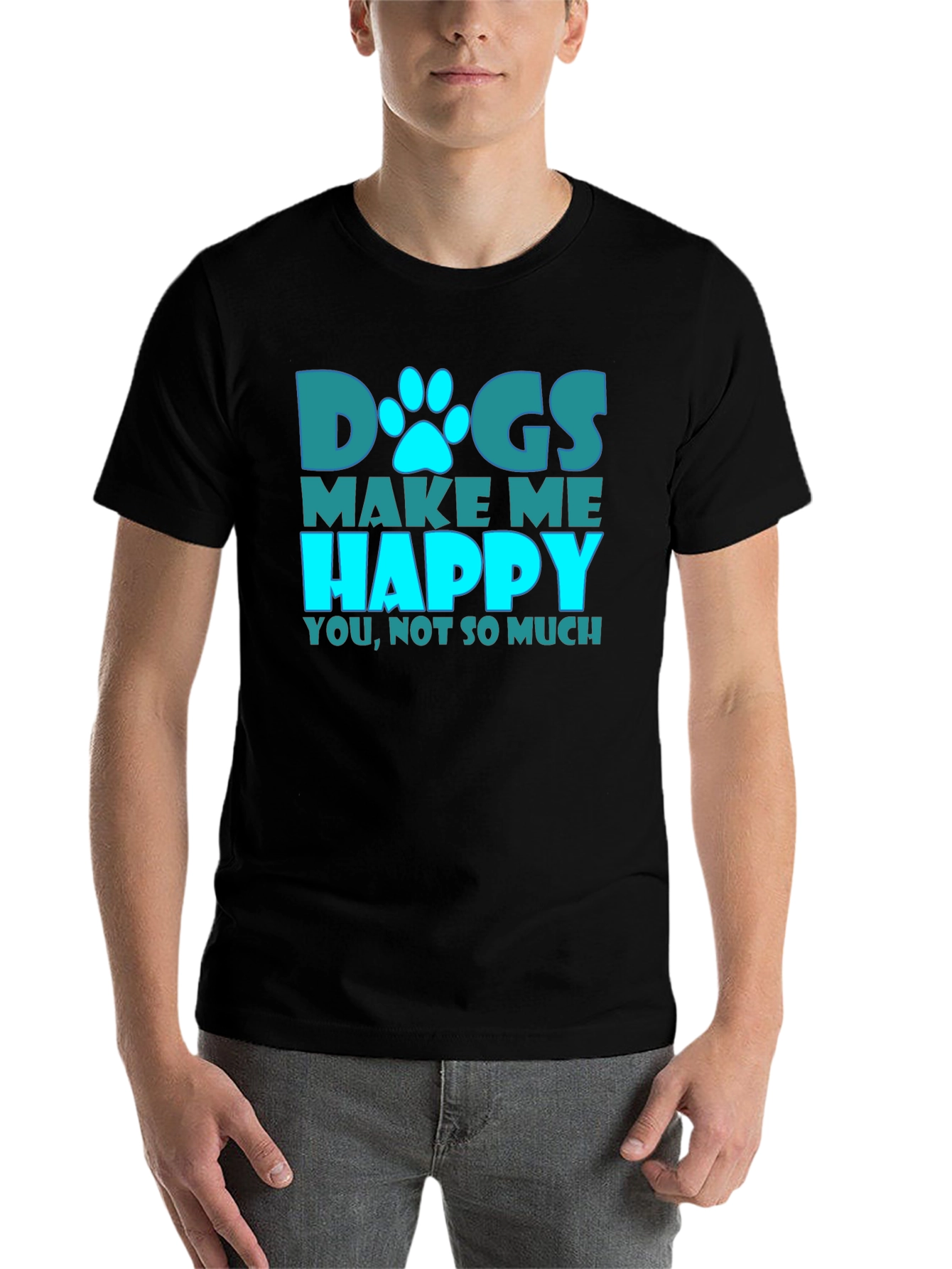 Black Dogs Make Me Happy Graphic Tee view 7