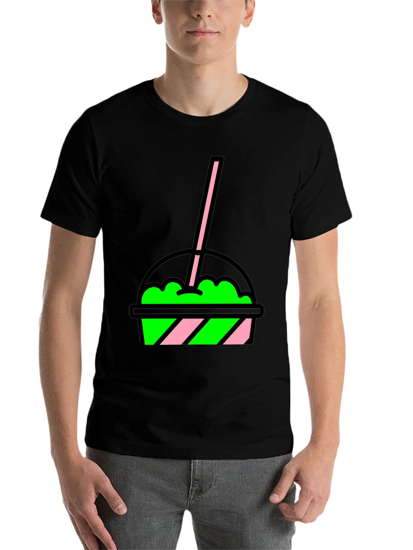 Black Slushie T-Shirt - Fun Drink Graphic Tee view 7